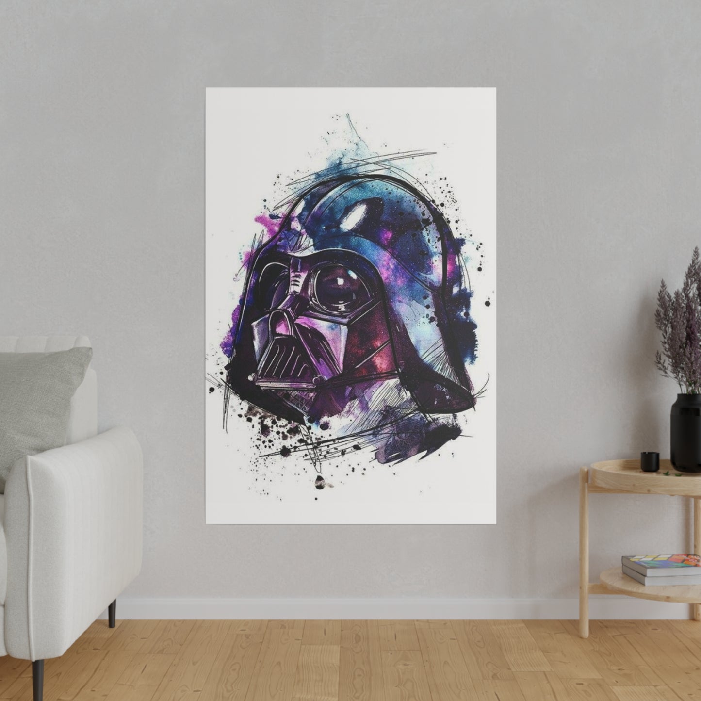 Star Wars Darth Vader Watercolor Canvas: Dark Side Art