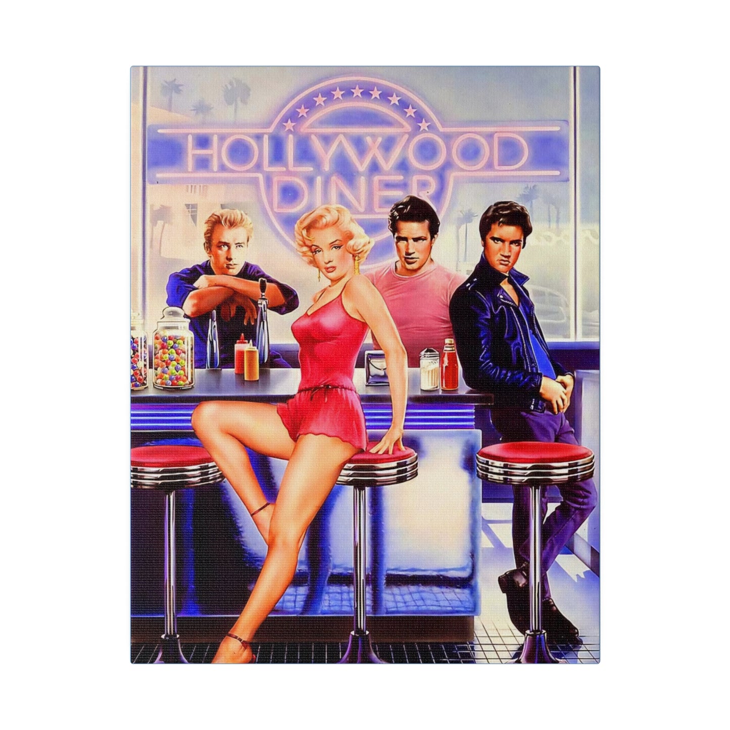 Legends of Hollywood: Diner of the Departed" Canvas