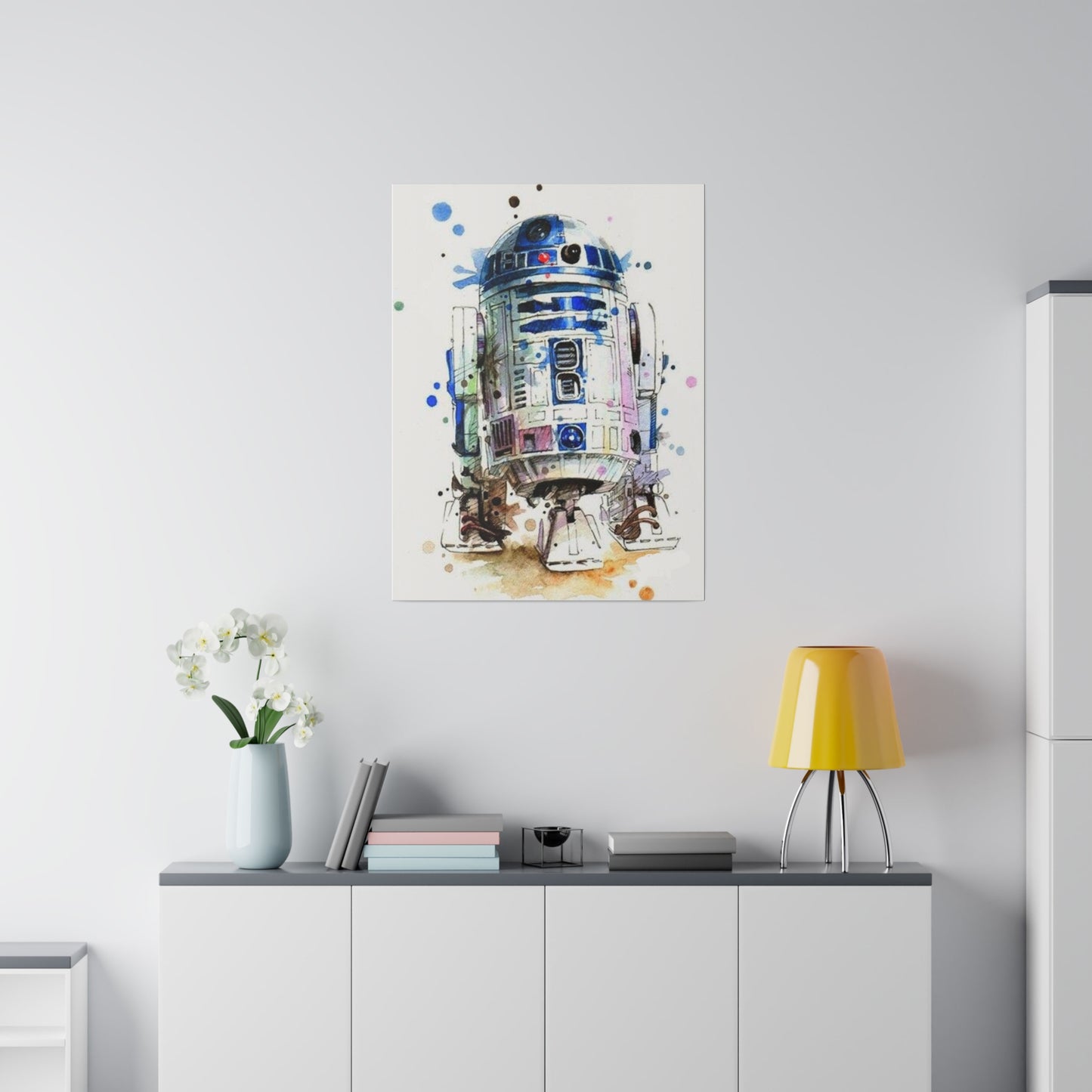 Star Wars R2-D2 Watercolor Art Canvas: Droid Delight
