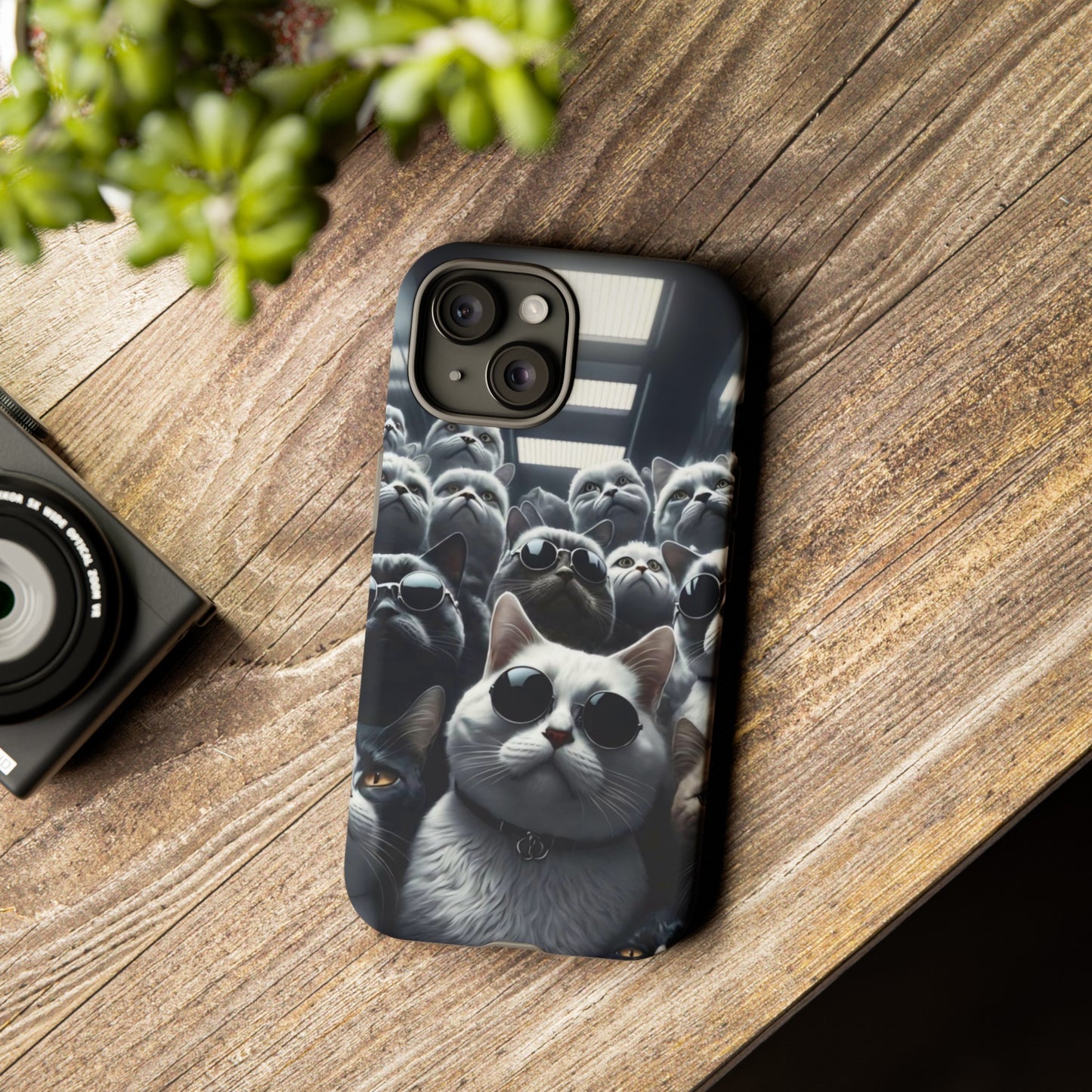 Cool Cats with Sunglasses" for iPhone 15, 14, 13, 12, 11 and Galaxy S23, S22 Cases