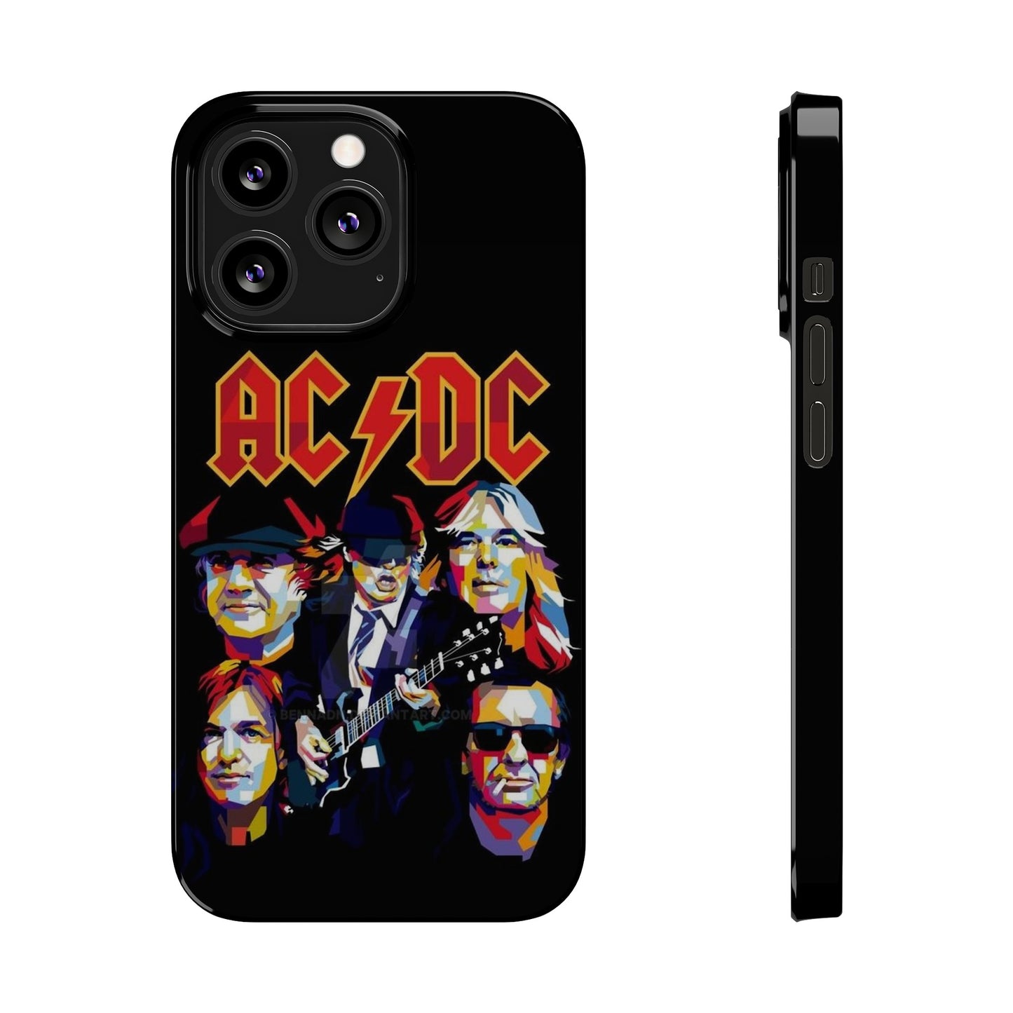 AC/DC IPhone 15, 14, 13, 12 Cases - Art design