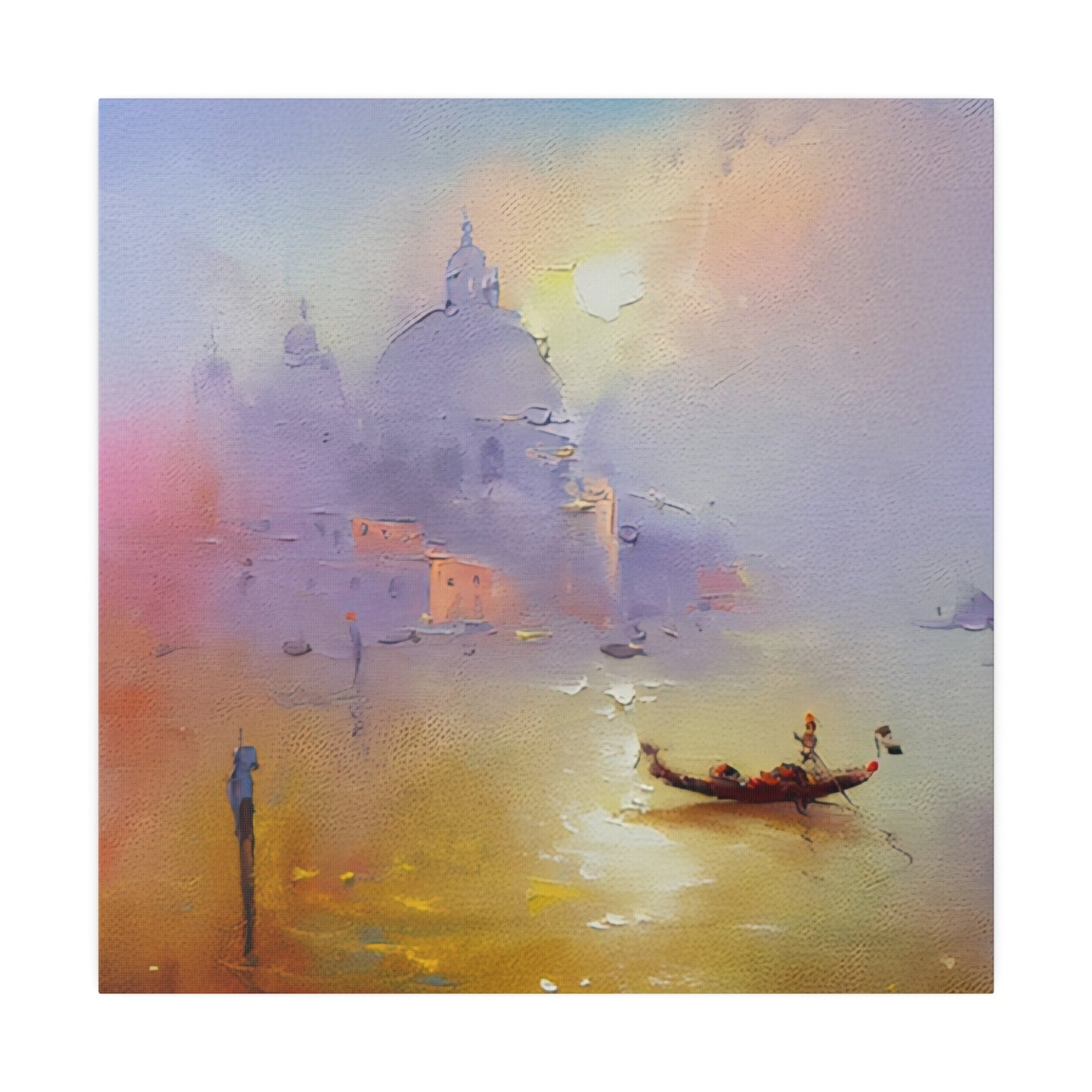Gondola Harmonies: Serenading Venice's Waterways - Canvas