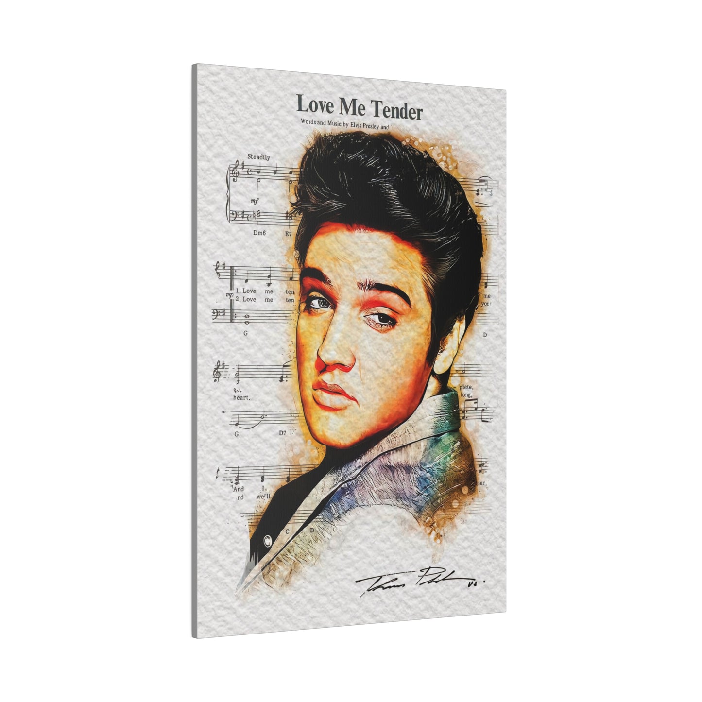 Elvis Love Me Tender Edition Canvas