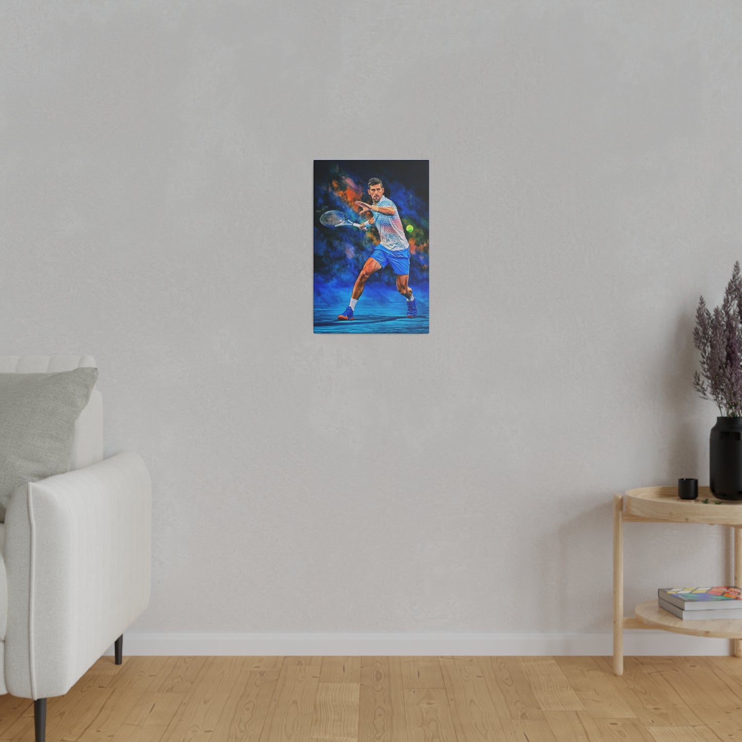 Tennis Legend Djokovic: Mastery on Canvas