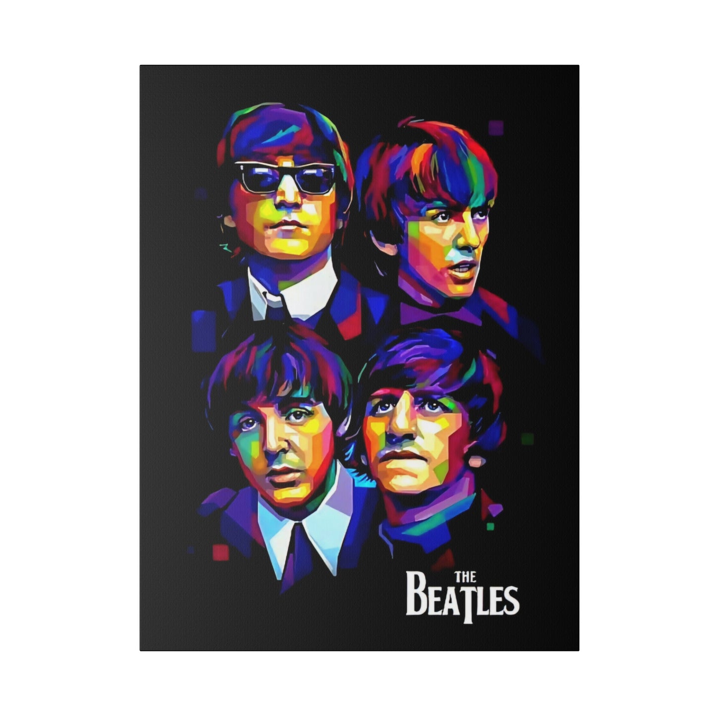 The Beatles Black Portret - Canvas