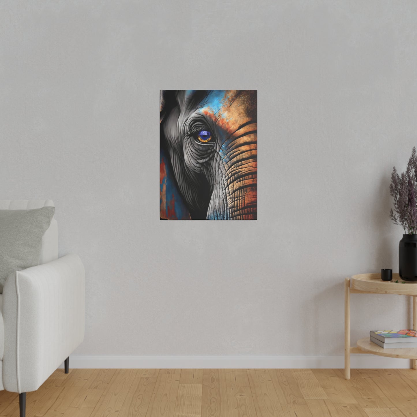 Half Elephant Head: Nature-Inspired Wall Art Canvas