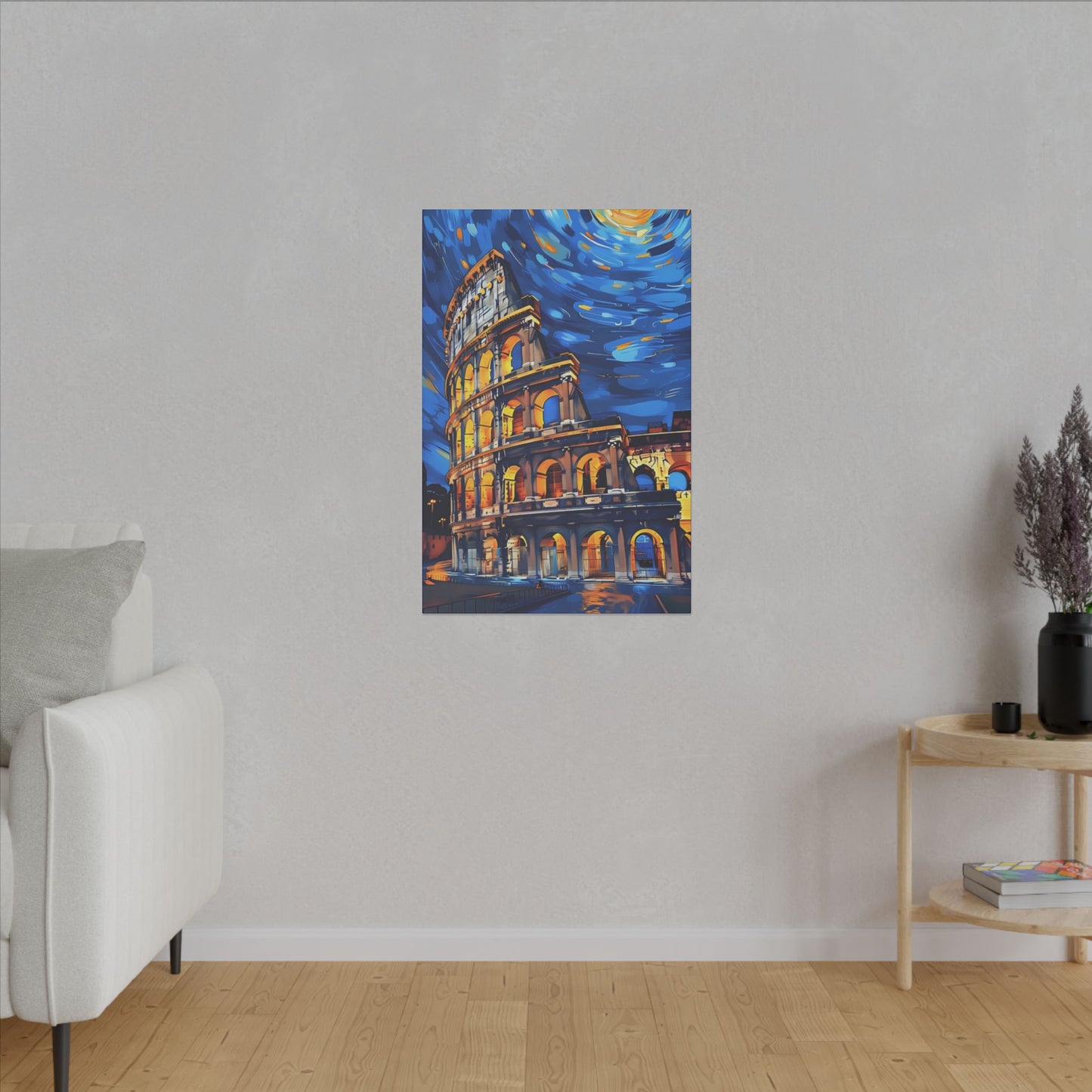Canvas Colosseum Meets Van Gogh Style