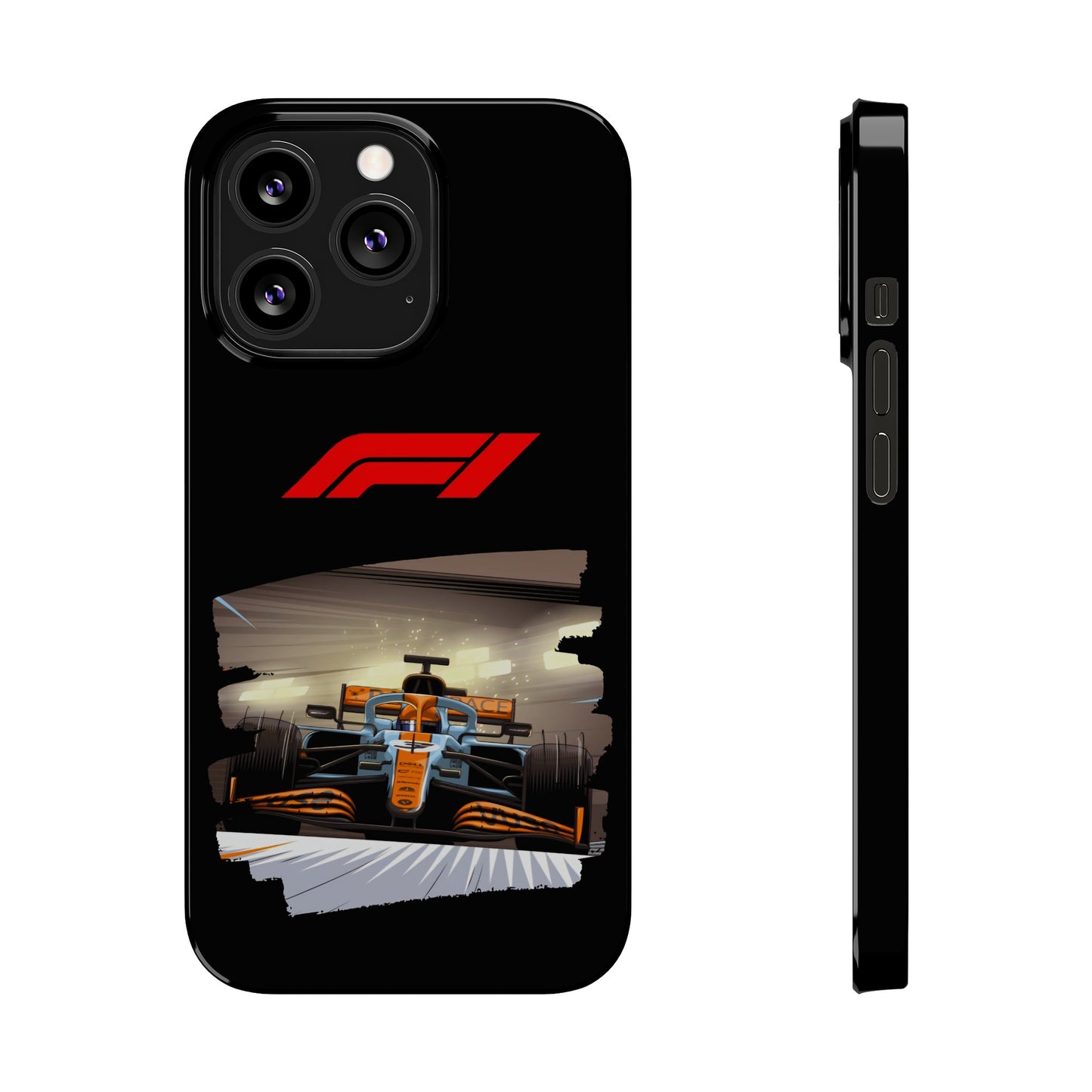F1 McClaren Orange Car Iphone 15, 14, 13, 12, 11 Cases