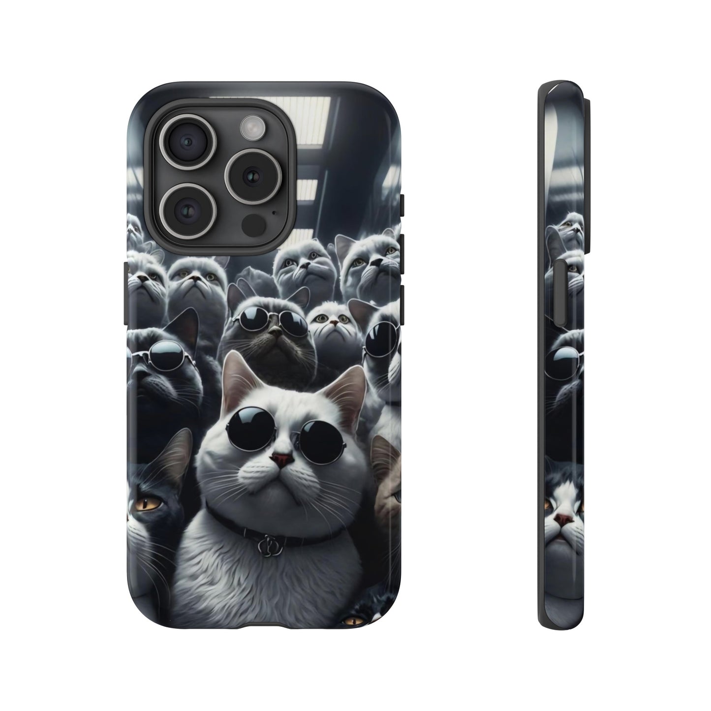 Cool Cats with Sunglasses" for iPhone 15, 14, 13, 12, 11 and Galaxy S23, S22 Cases