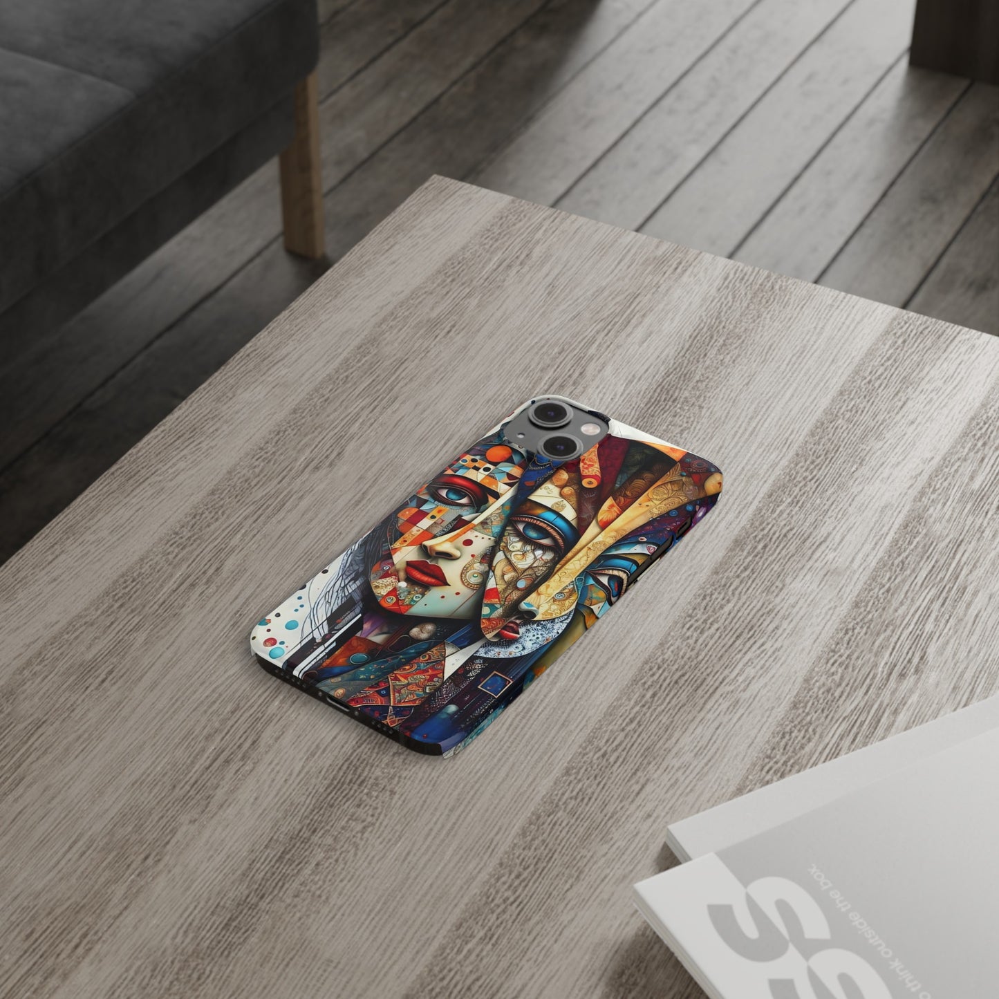 Two Faces Art Design Iphone 15, 14, 13, 12 cases