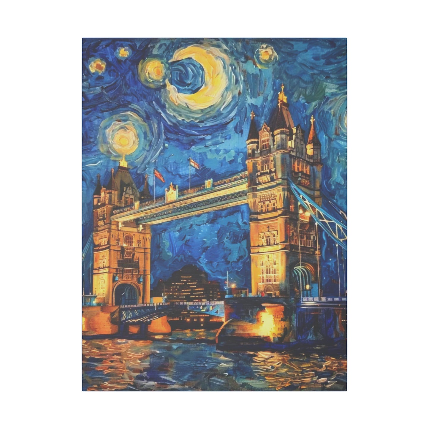 Canvas London Bridge meets Van Gogh Style