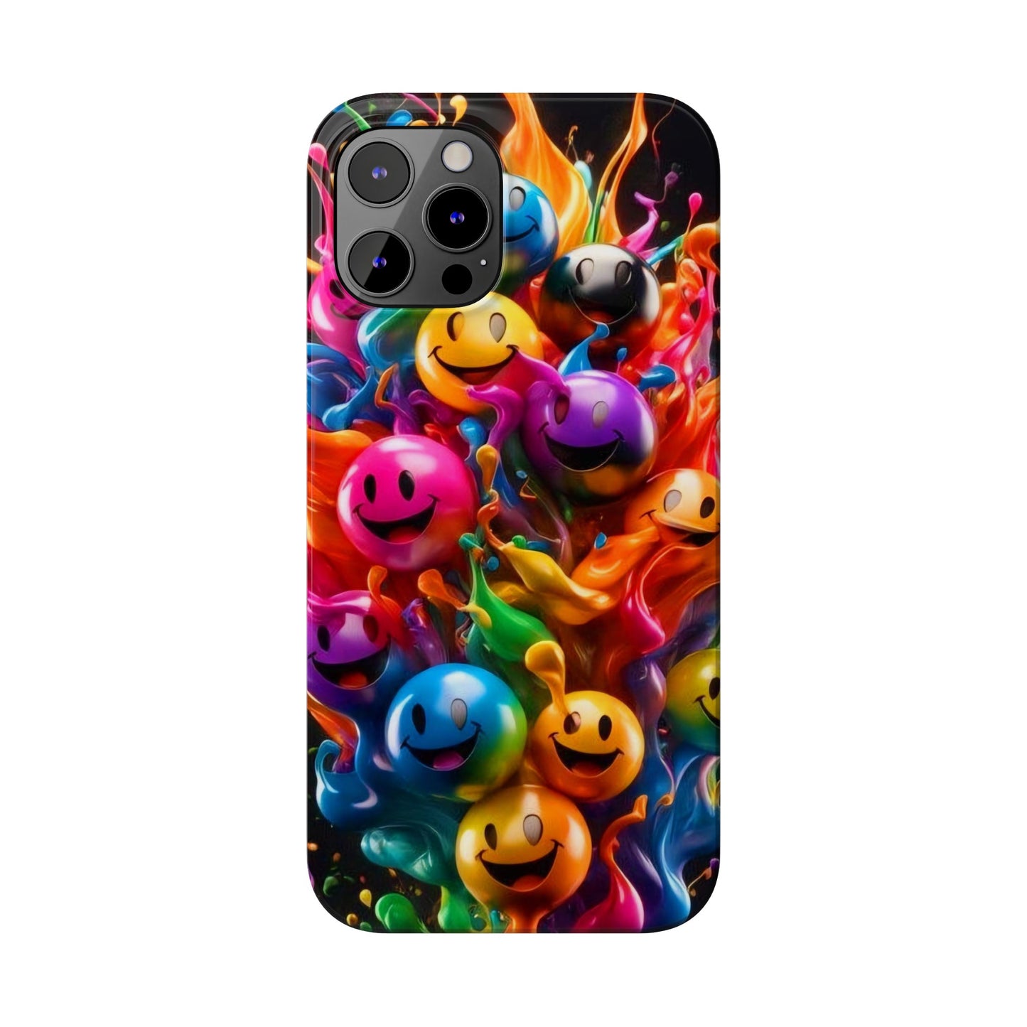 Colorful Emoji" iPhone Cases for iPhone Models 15, 14, 13, 12