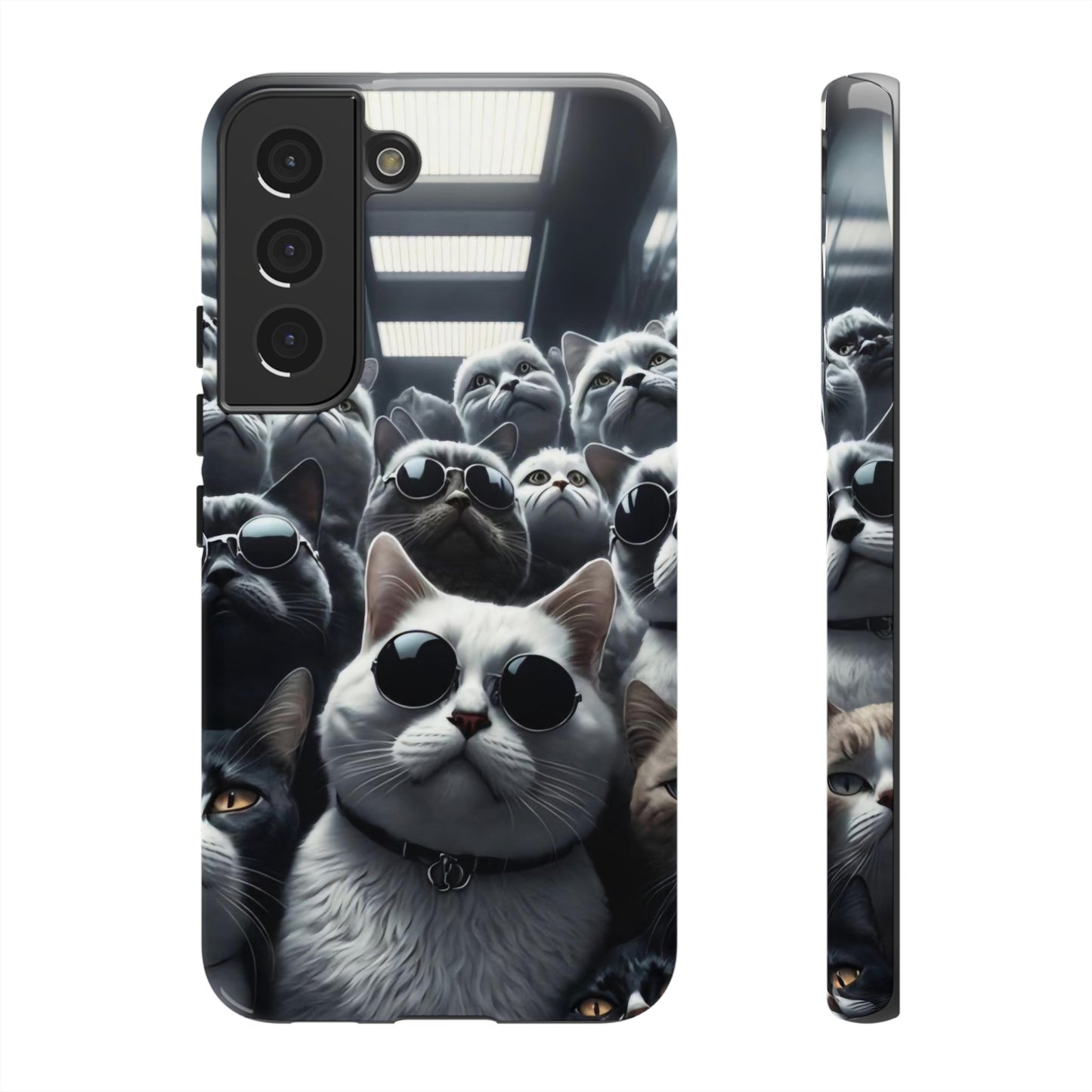 Cool Cats with Sunglasses" for iPhone 15, 14, 13, 12, 11 and Galaxy S23, S22 Cases