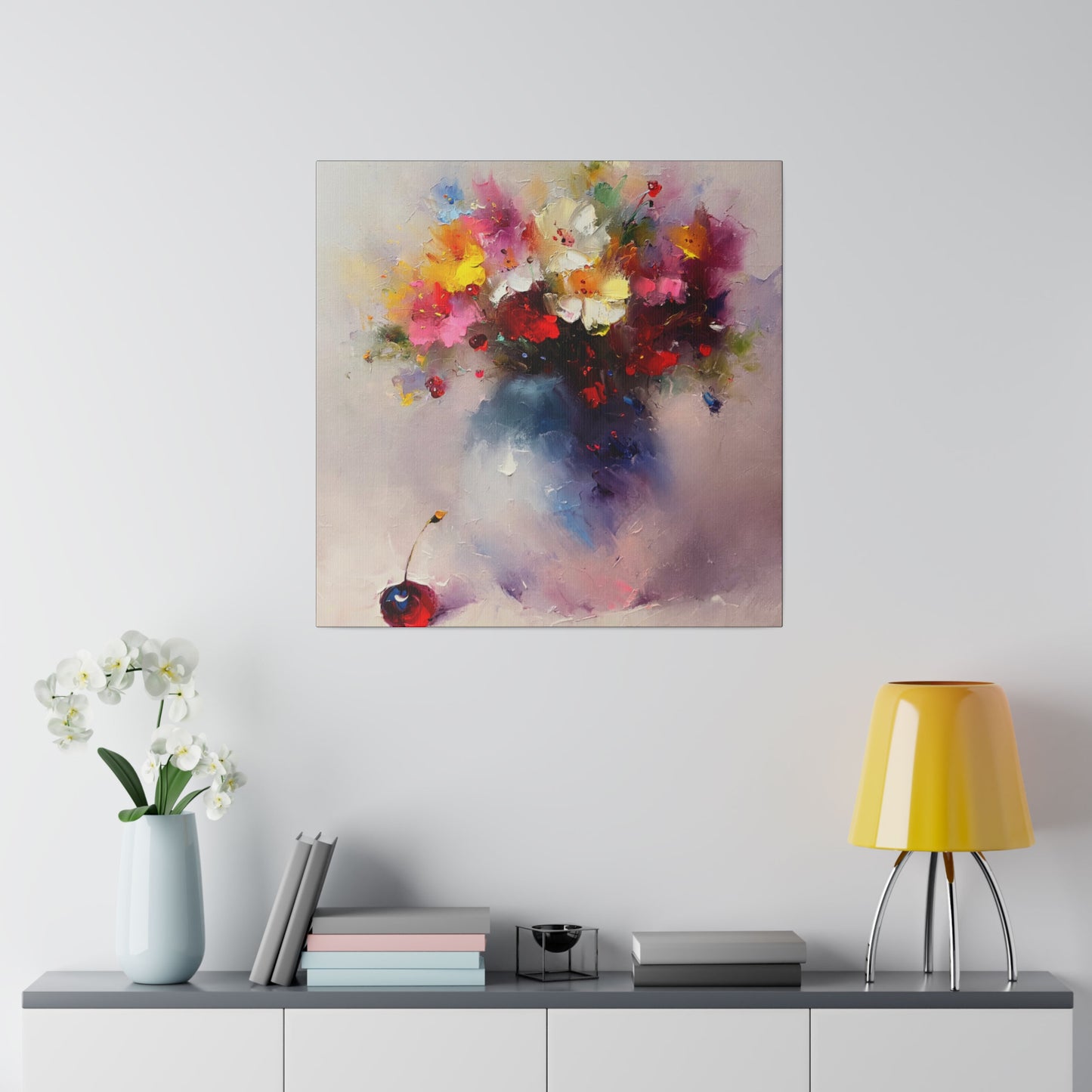 Blossoms of Joy: A Stairway to Cherish - Canvas