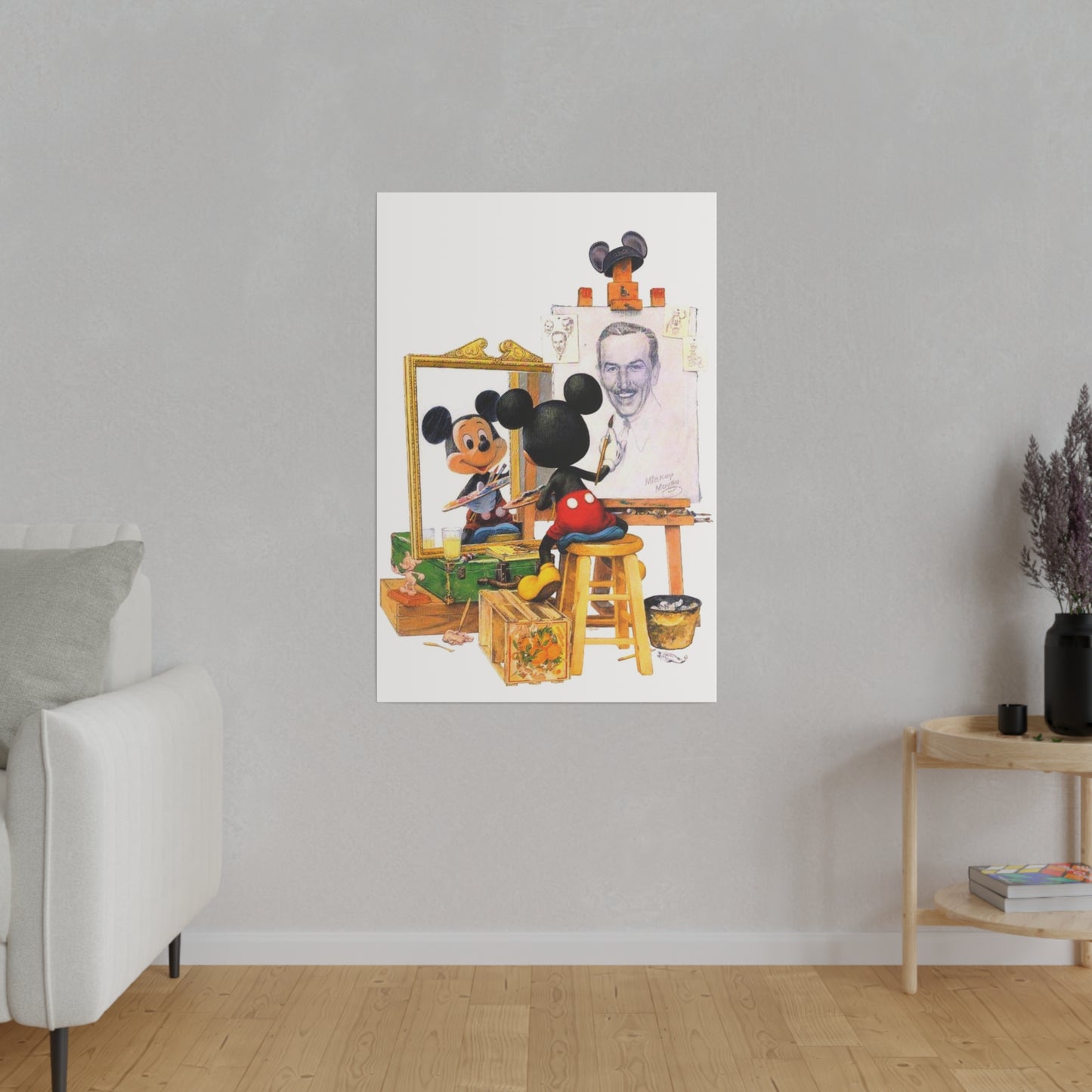 Drawing Inspiration: Mickey Mouse and Walt Disney Canvas