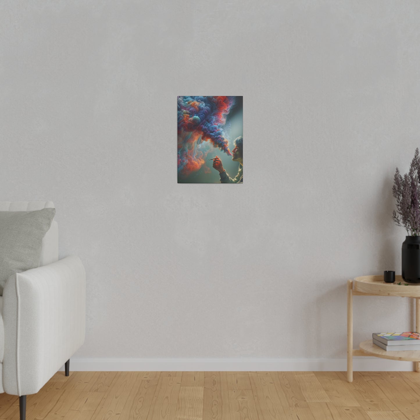 The Colorful World of Men and Smoke - Canvas