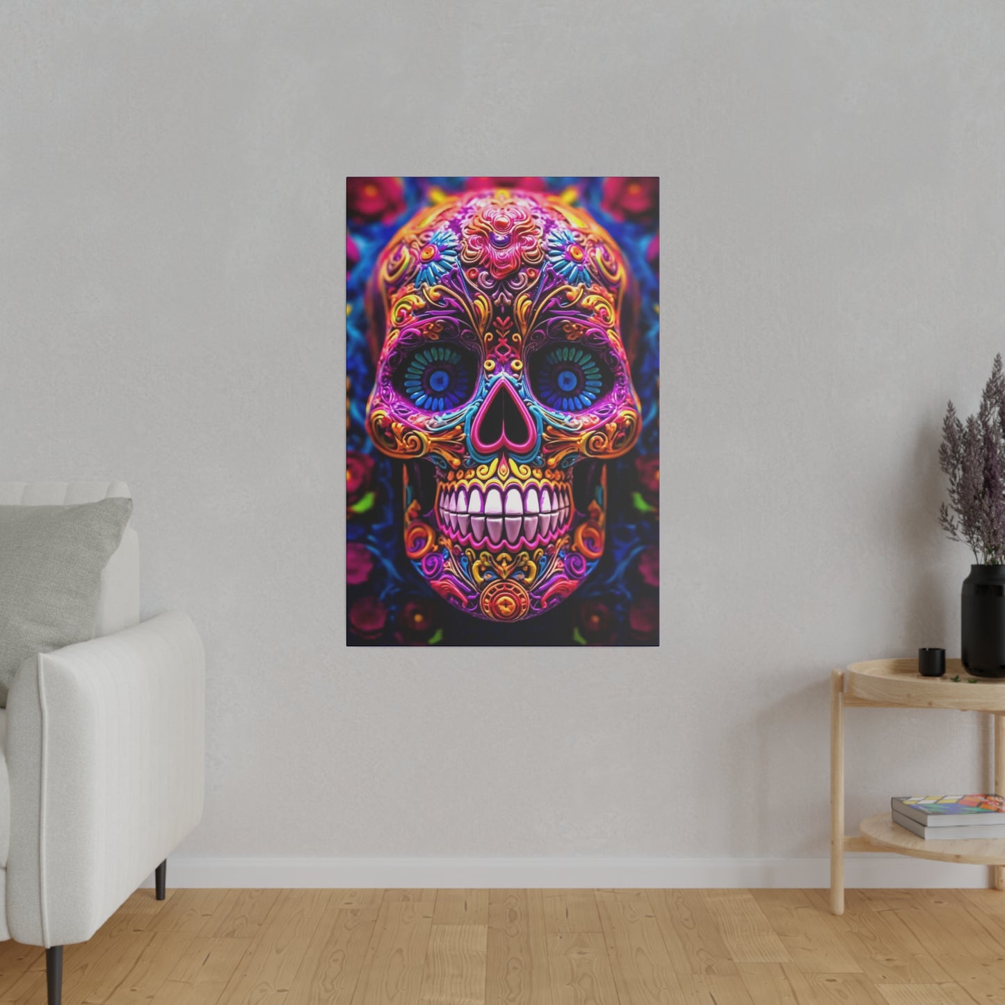 Colorful Skullhead: Mexican Style Canvas