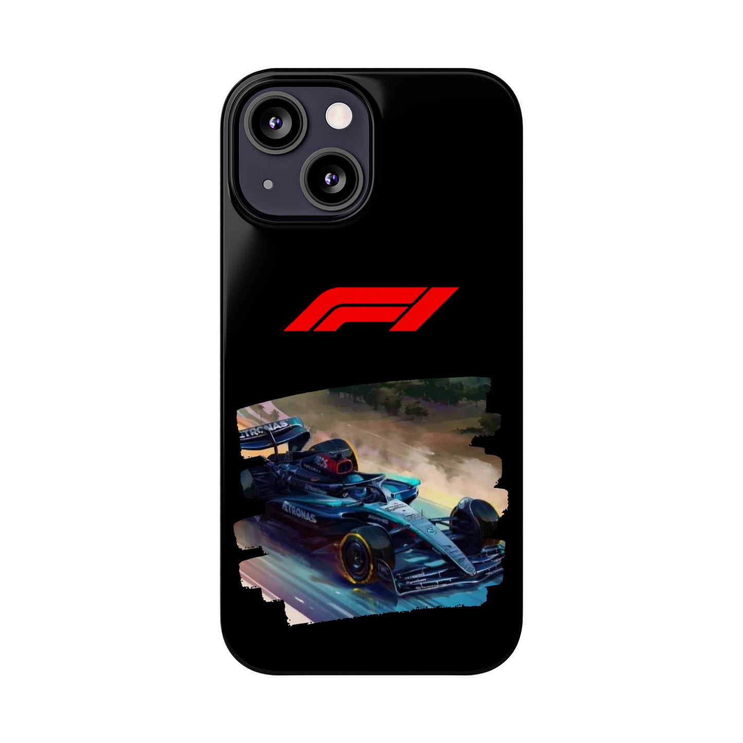 F1 Mercedes Racecar Iphone 15, 14, 13, 12, 11 Cases