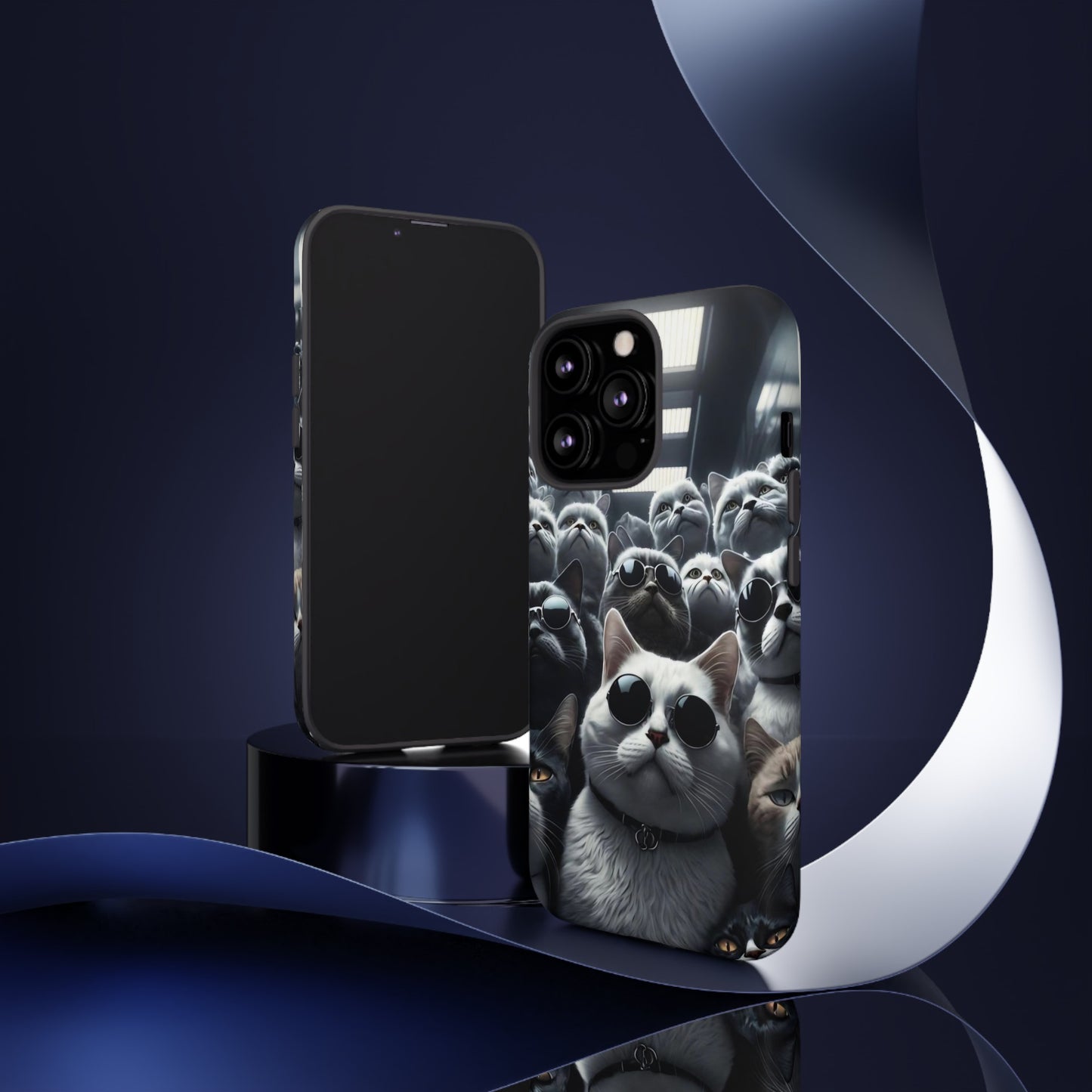 Cool Cats with Sunglasses" for iPhone 15, 14, 13, 12, 11 and Galaxy S23, S22 Cases