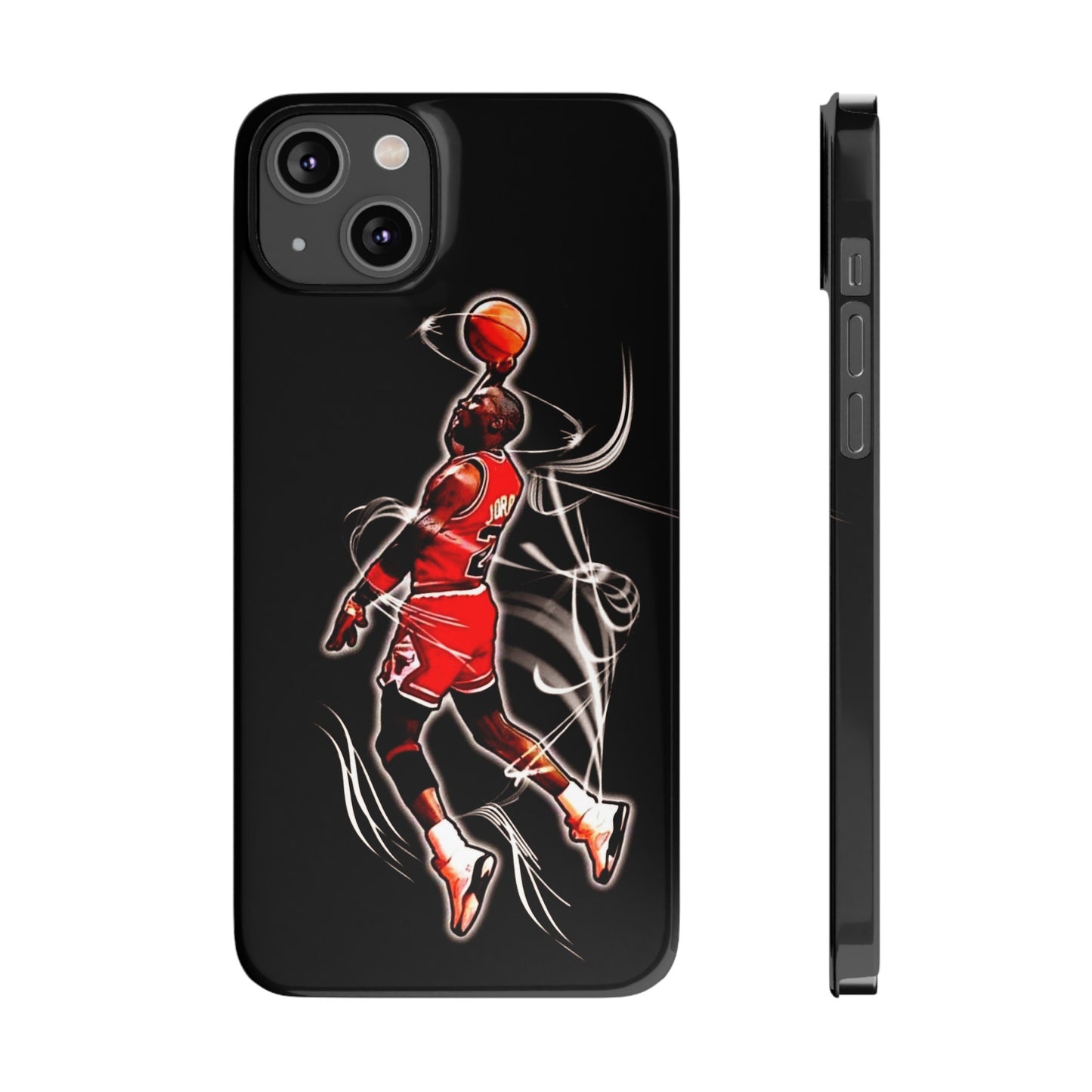 Michael Jordan Dunks and Scores" iPhone 15, 14, 13, 12, 11 Cases