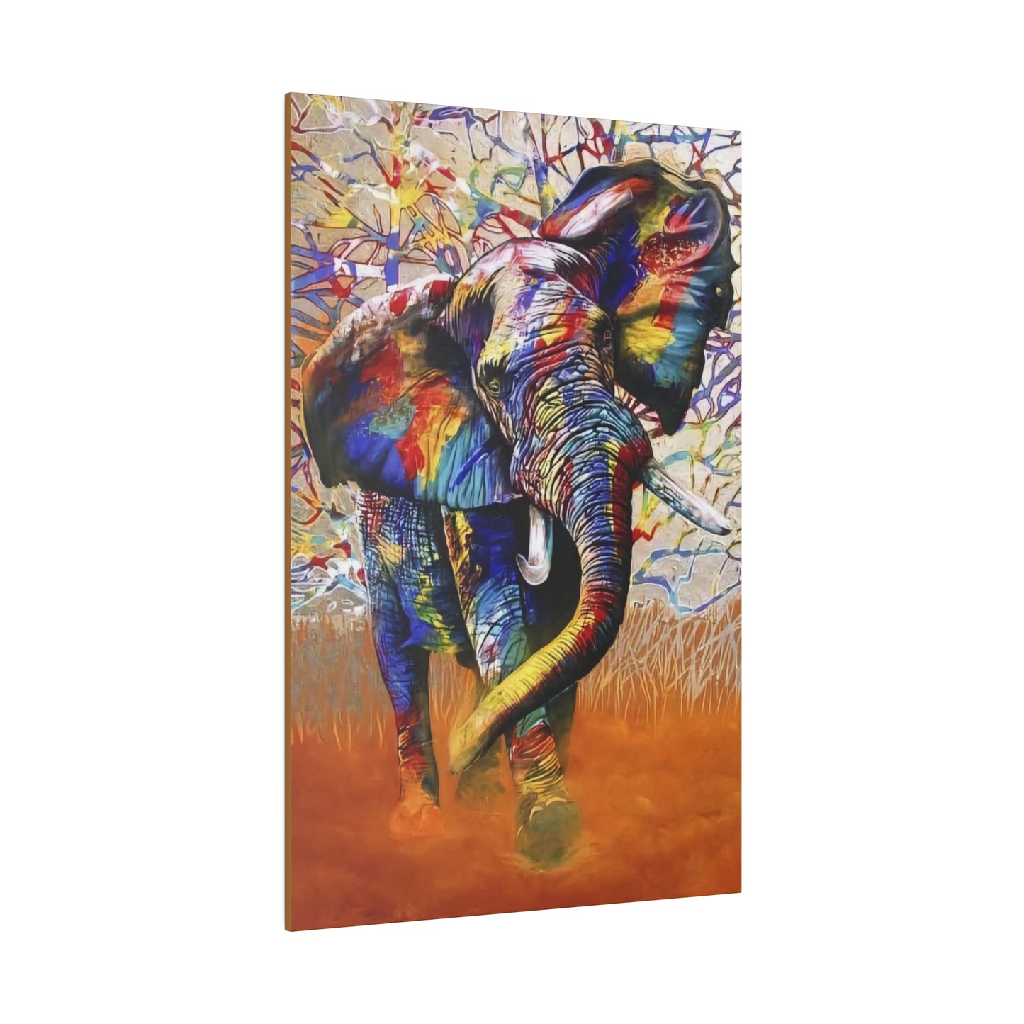 Colorful Elephant Majesty Art - Canvas