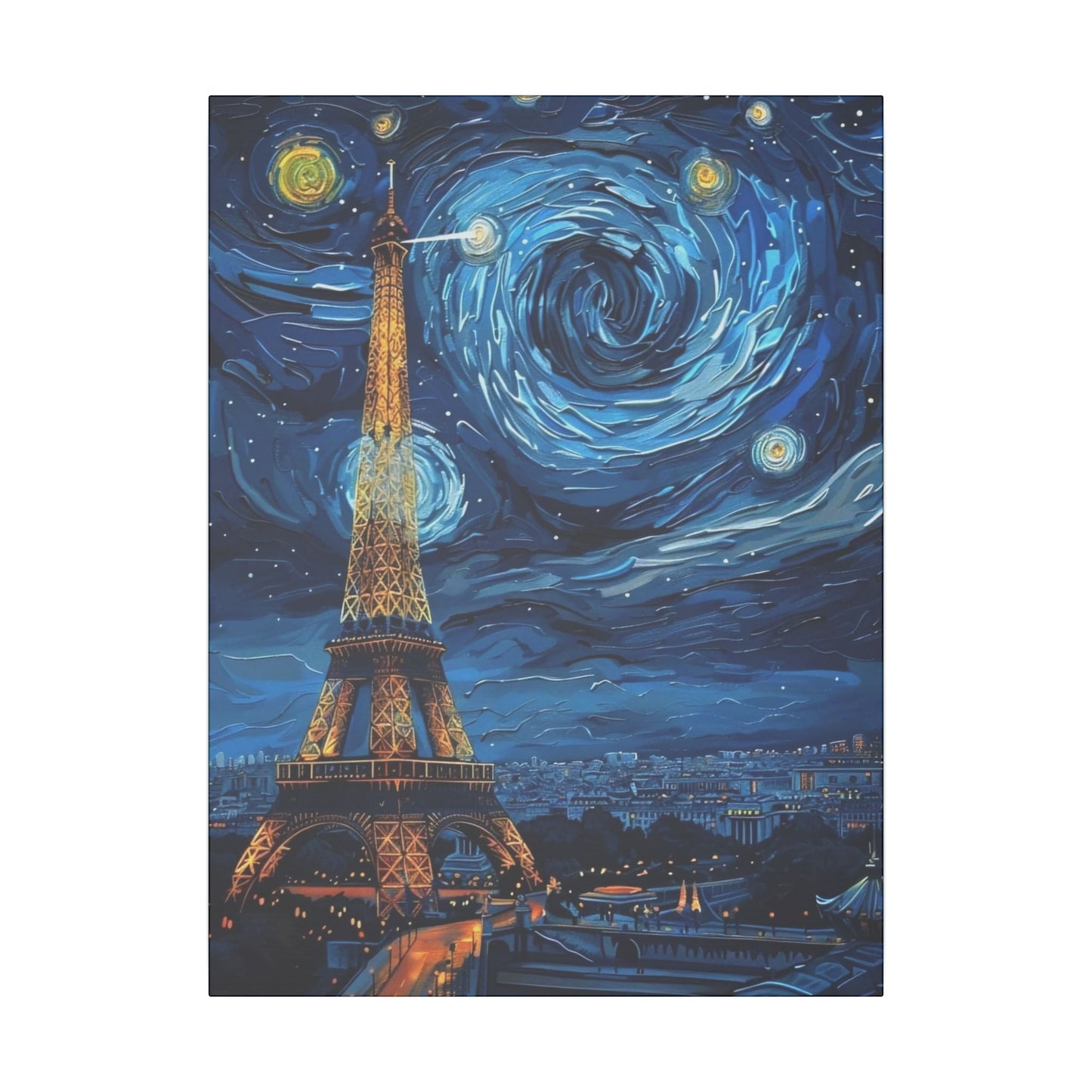 Canvas Paris Meets Van Gogh: A Masterpiece for Your Wall