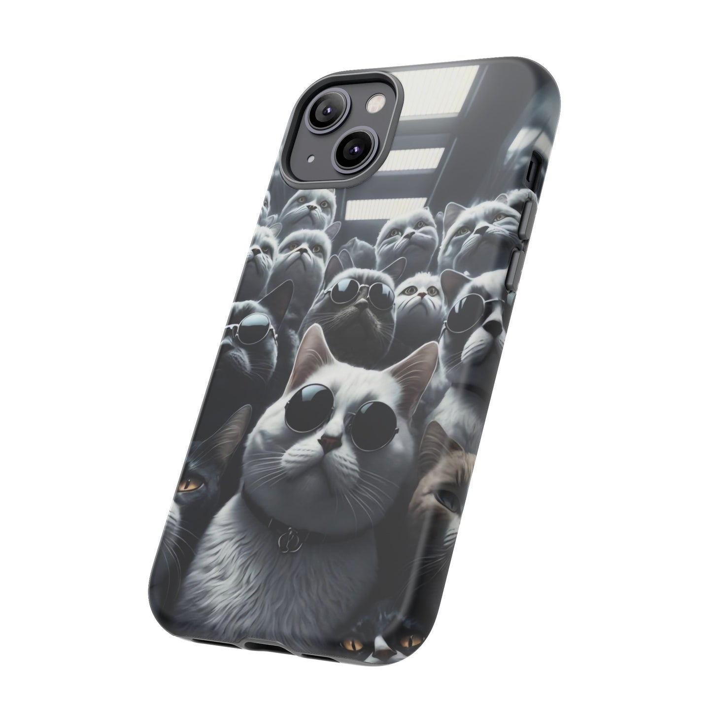 Cool Cats with Sunglasses" for iPhone 15, 14, 13, 12, 11 and Galaxy S23, S22 Cases