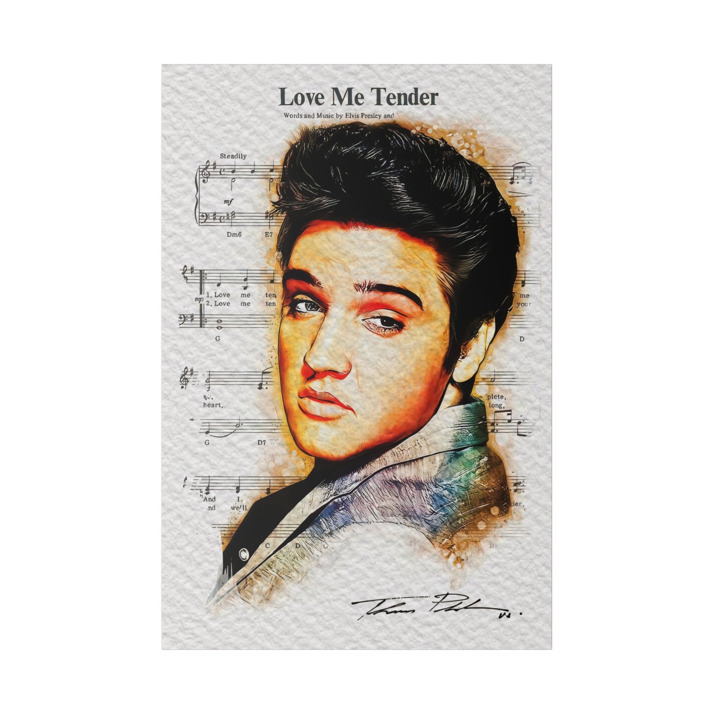 Elvis Love Me Tender Edition Canvas