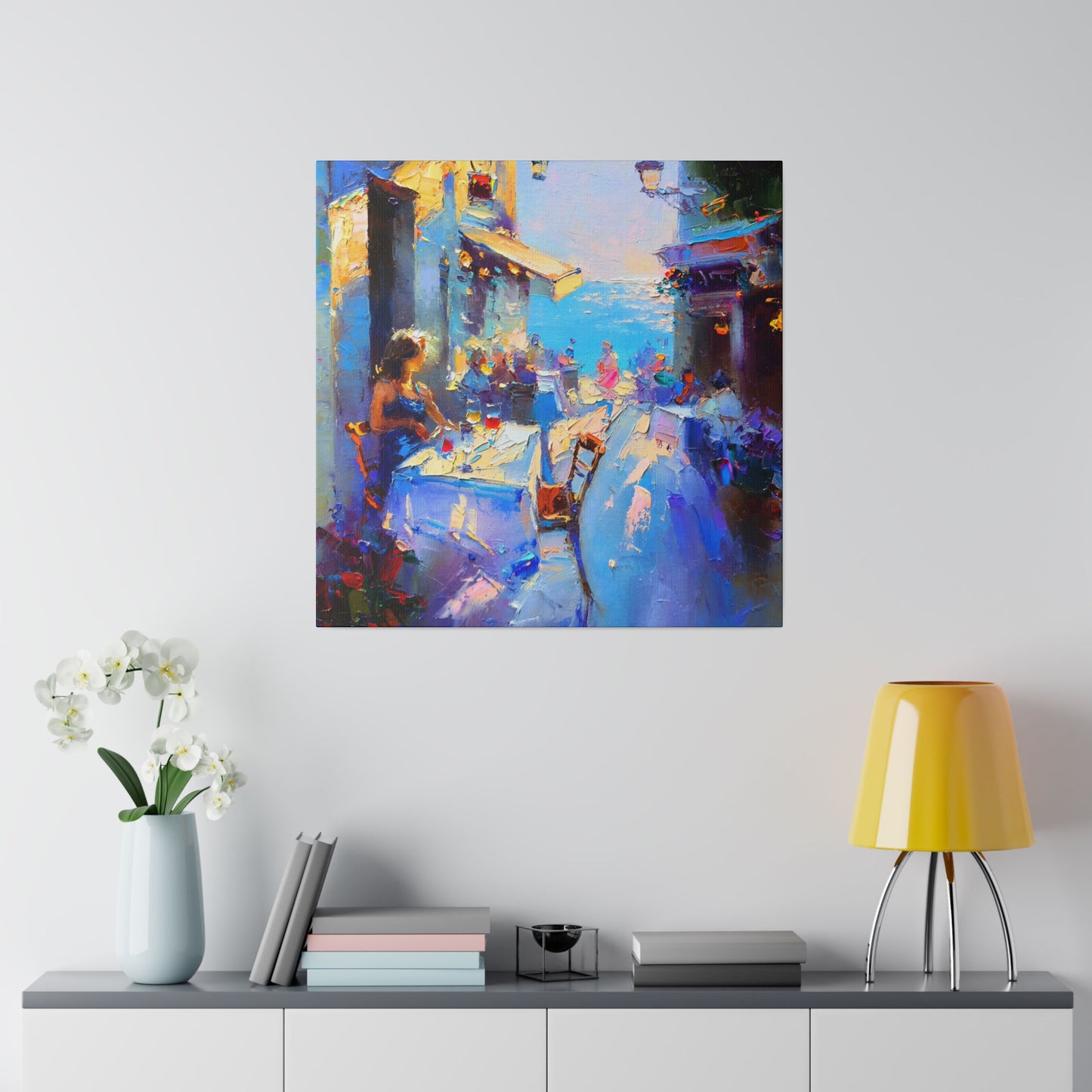 Coastal Conversations: Women at Lunch - Canvas