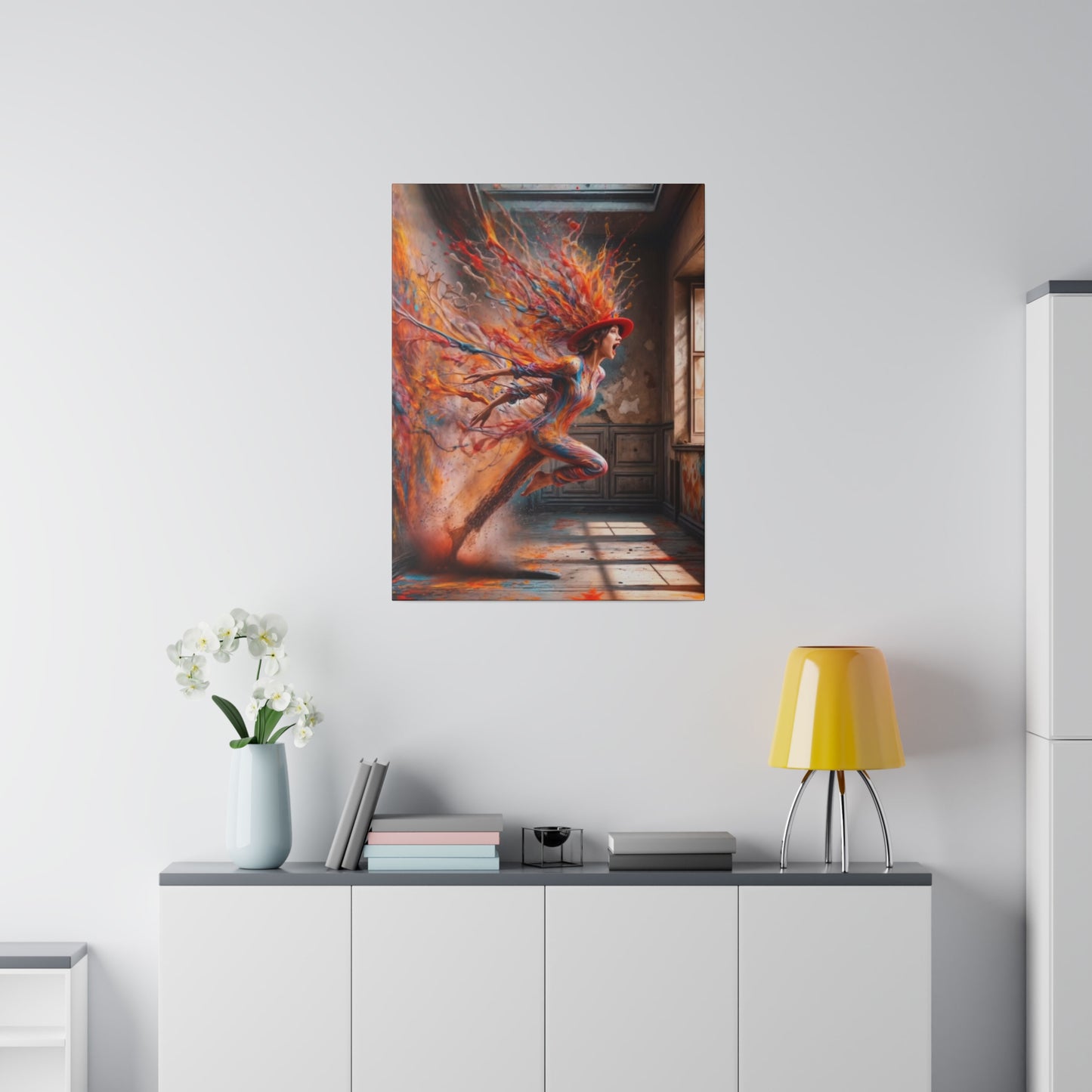Breaking Through: A Spectrum of Paints - Canvas
