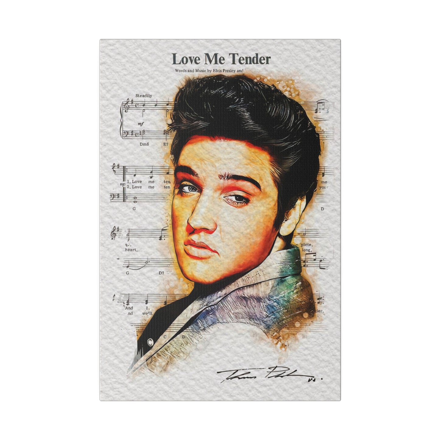Elvis Love Me Tender Edition Canvas