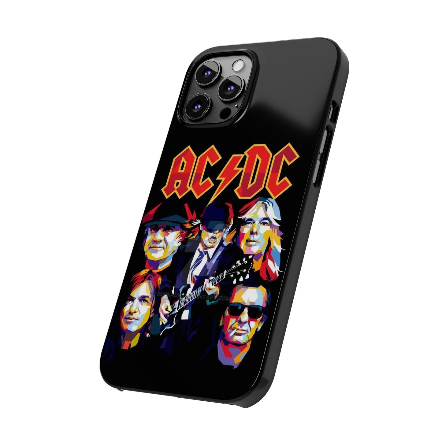 AC/DC IPhone 15, 14, 13, 12 Cases - Art design