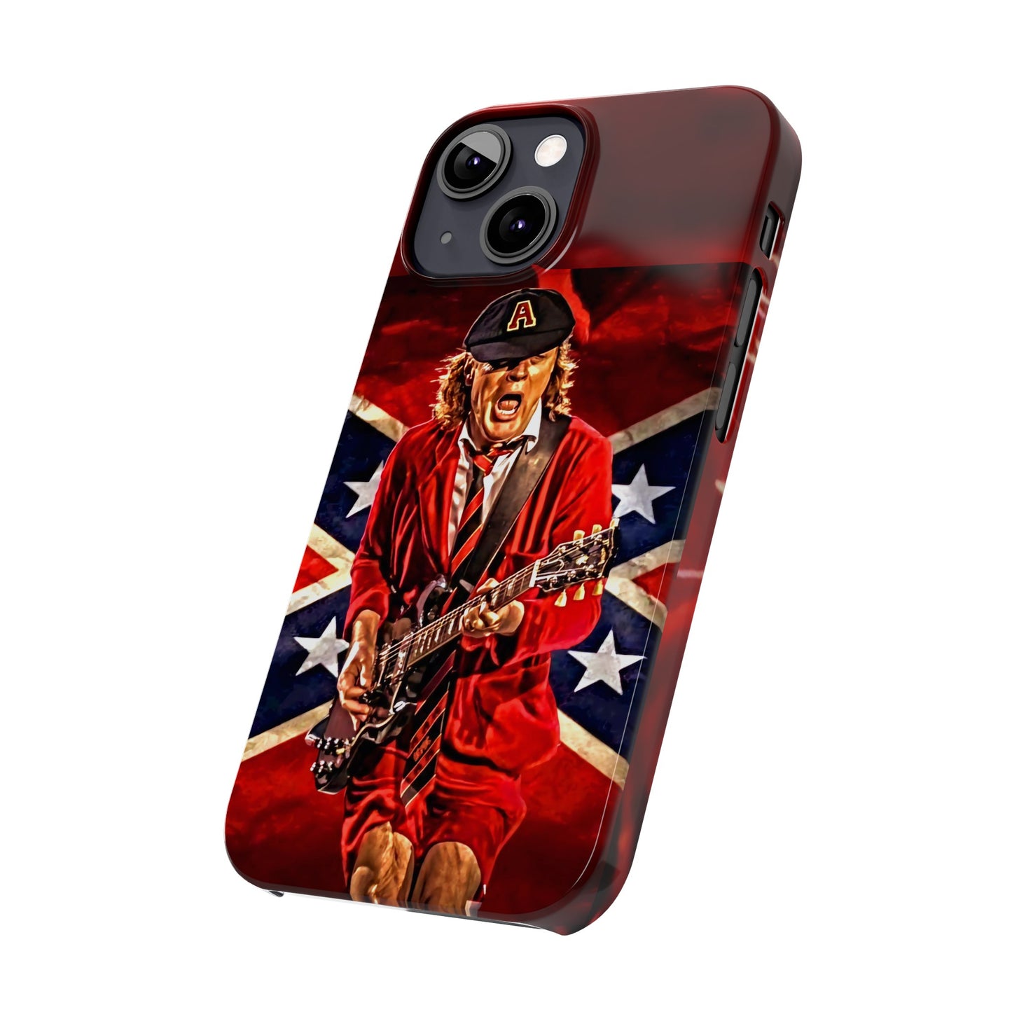 ACDC, with Angus Young Iphone 15, 14, 13, 12 Cases