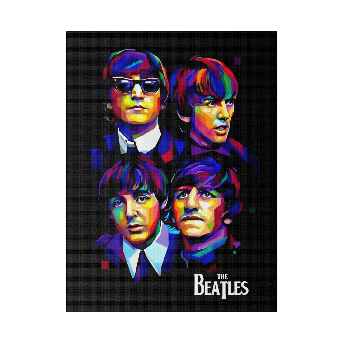 The Beatles Black Portret - Canvas
