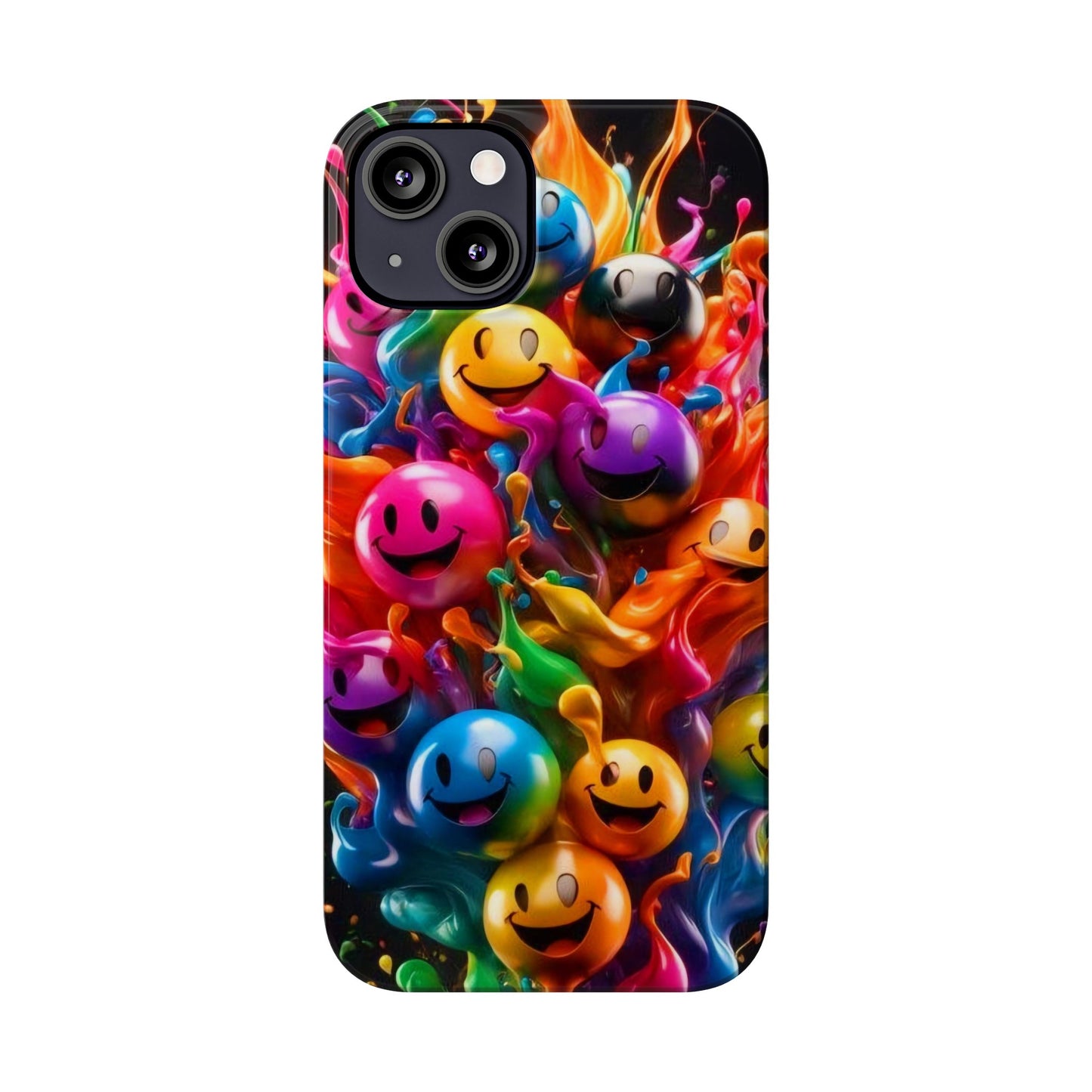Colorful Emoji" iPhone Cases for iPhone Models 15, 14, 13, 12