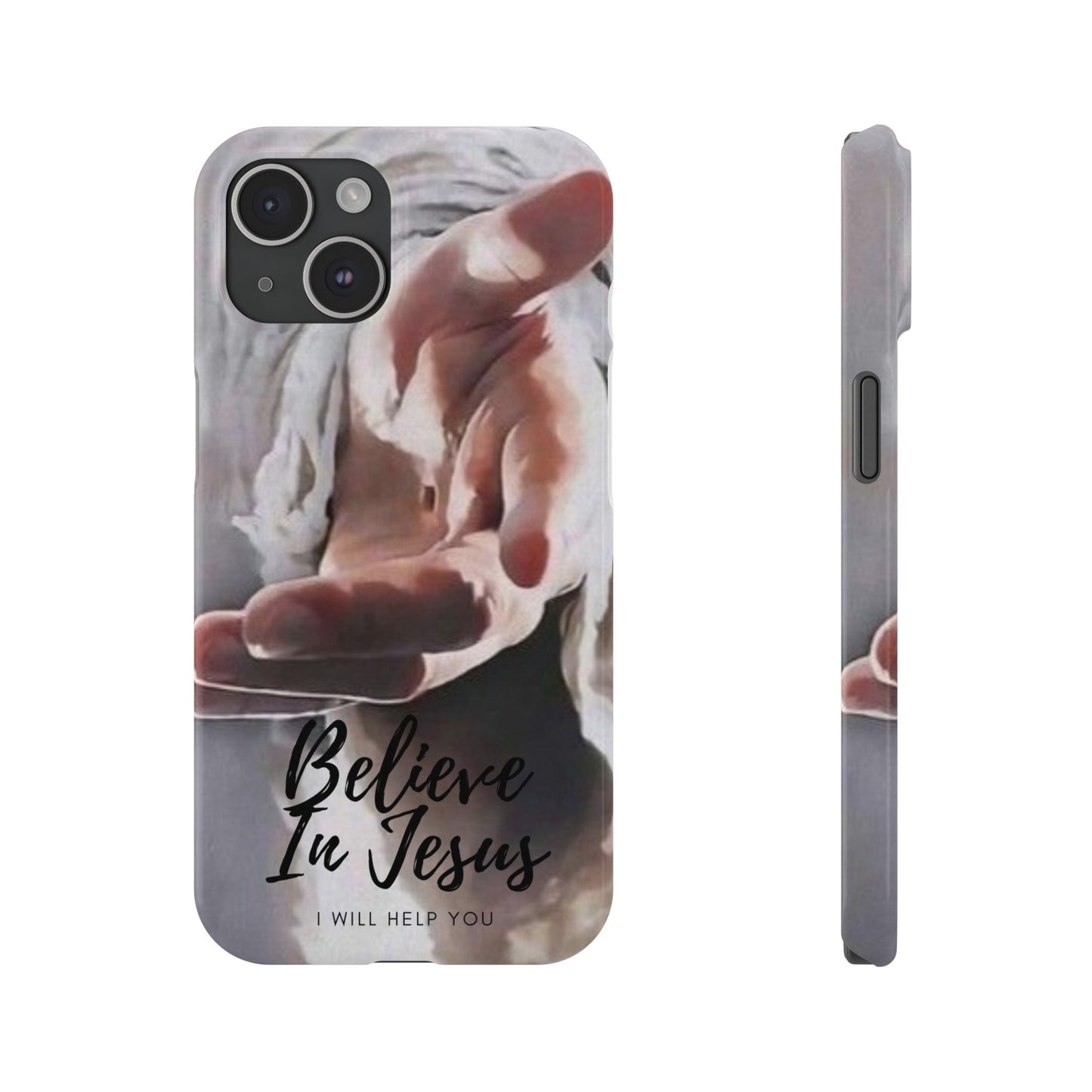 Believe: Jesus Reaches Out His Hand" iPhone 15, 14, 13, 12, Cases
