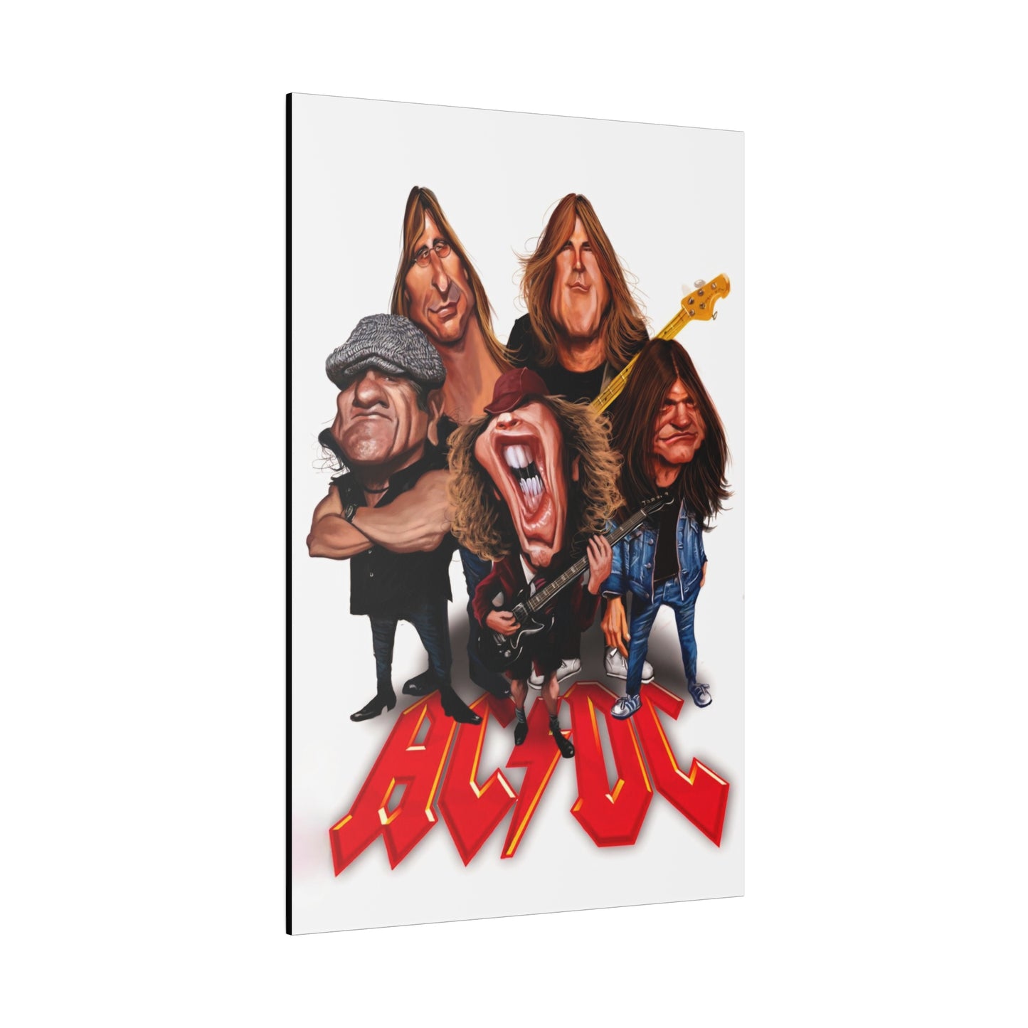 ACDC and Angus Young Rockin' Caricatures - Canvas