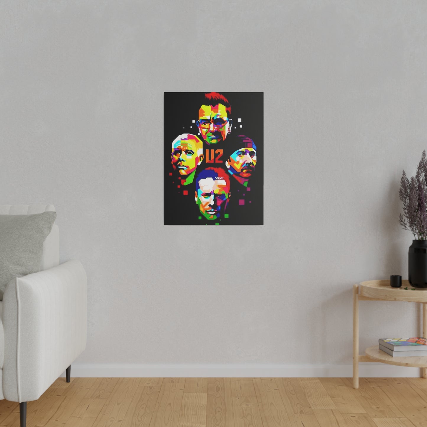 U2: Colorful Silhouettes on a Noir Canvas