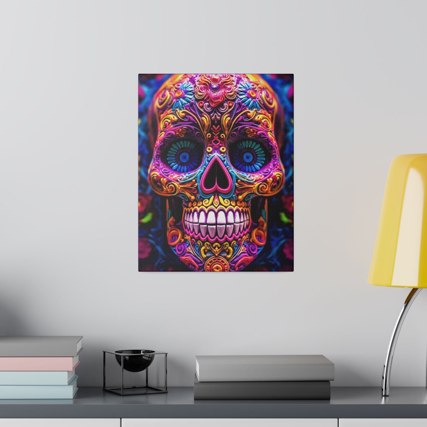 Colorful Skullhead: Mexican Style Canvas