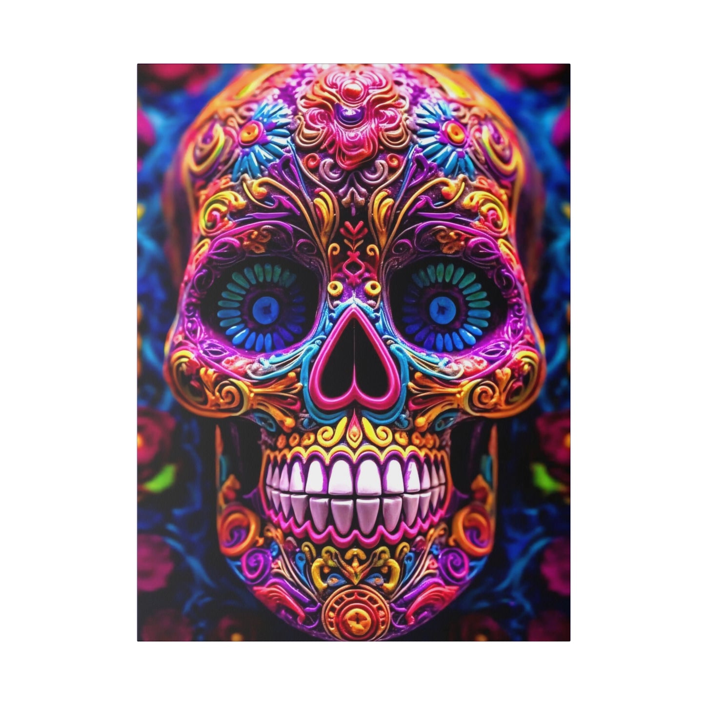 Colorful Skullhead: Mexican Style Canvas