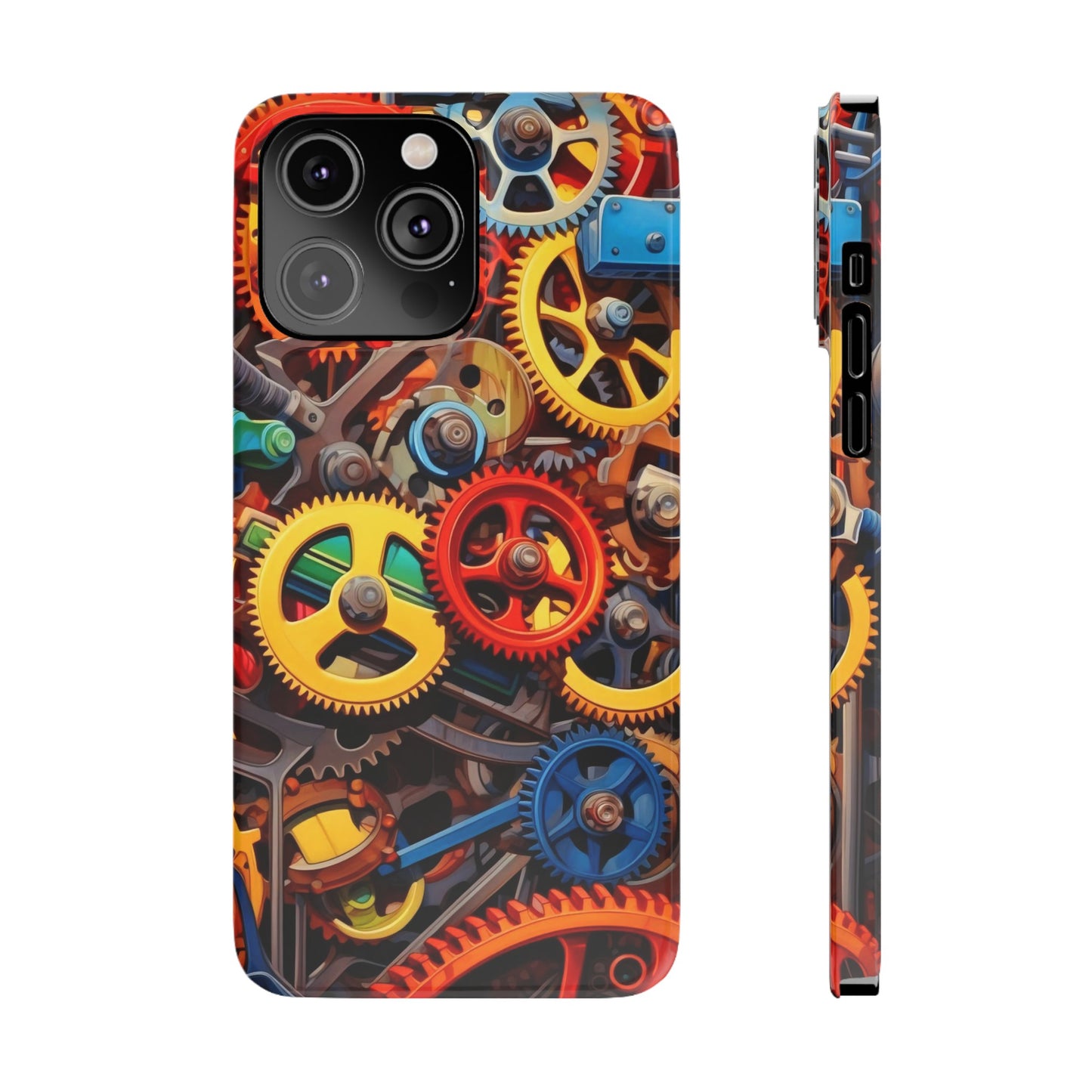 Colorful Gears: Iphone 15, 14, 13, 12 Cases