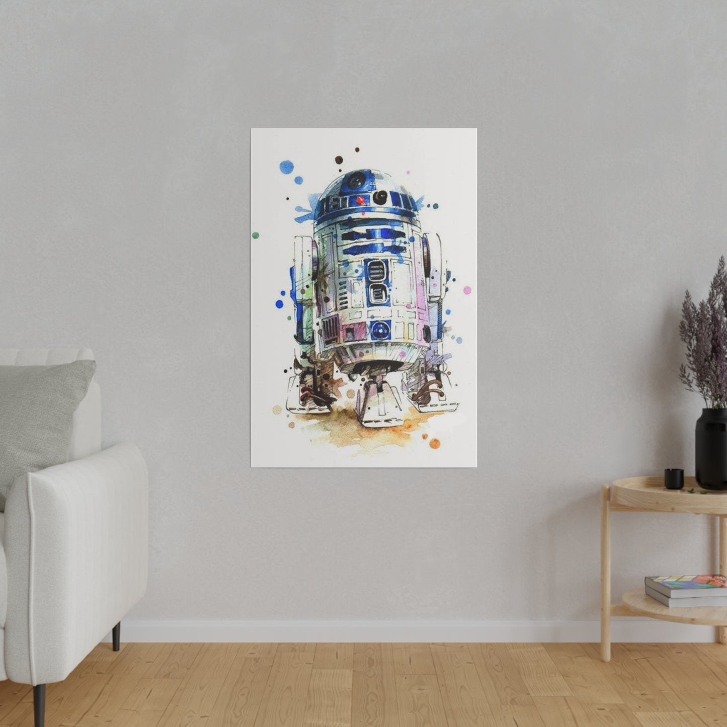 Star Wars R2-D2 Watercolor Art Canvas: Droid Delight