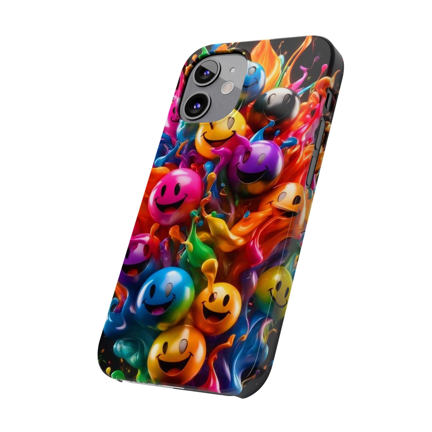 Colorful Emoji" iPhone Cases for iPhone Models 15, 14, 13, 12