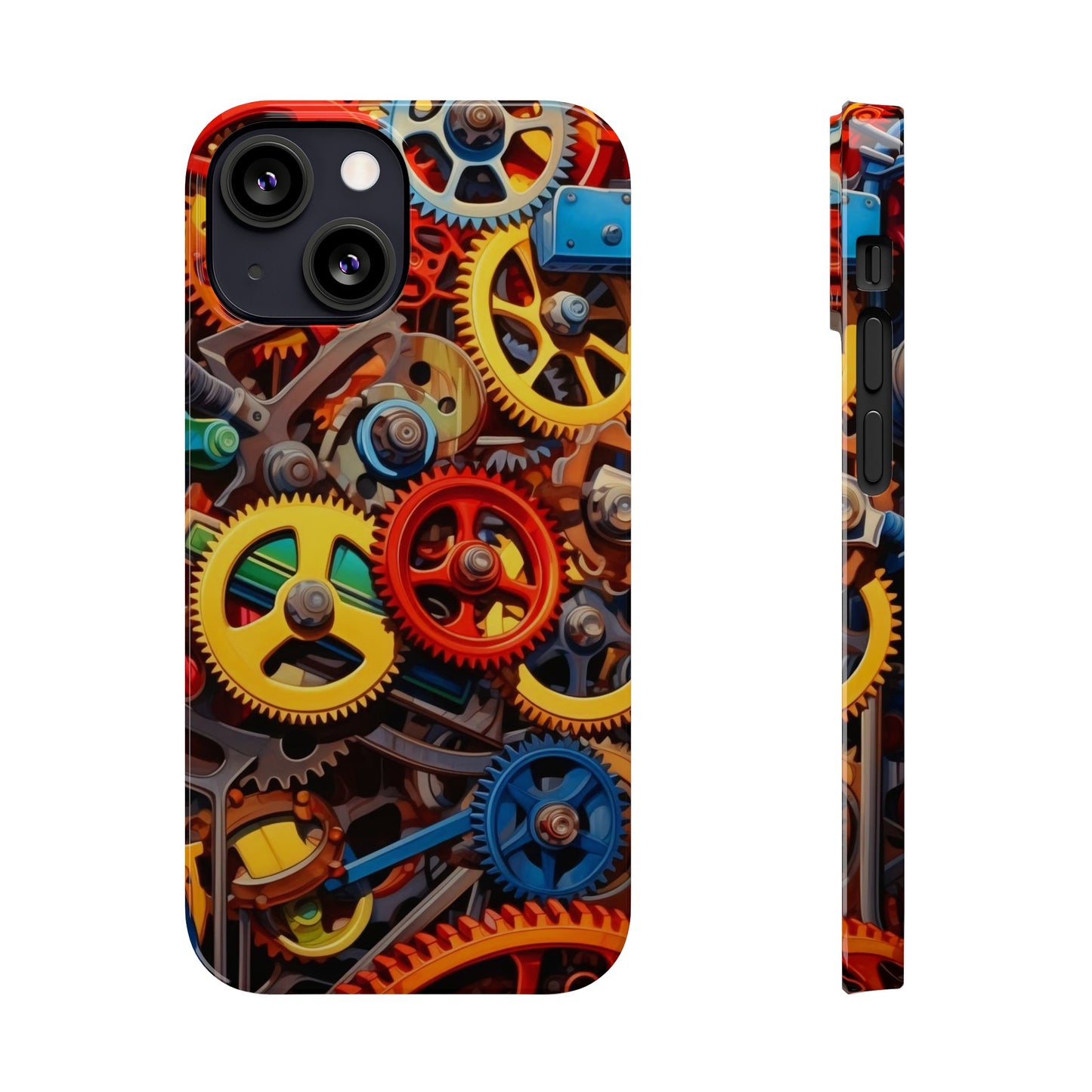 Colorful Gears: Iphone 15, 14, 13, 12 Cases