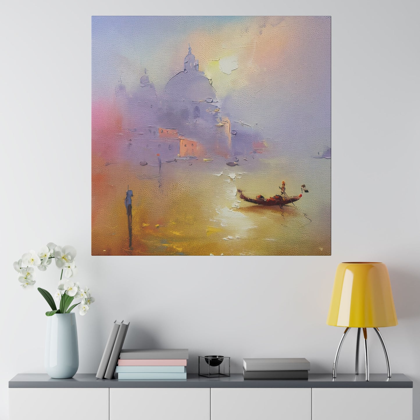 Gondola Harmonies: Serenading Venice's Waterways - Canvas