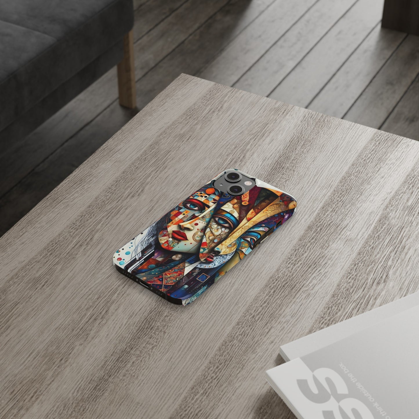 Two Faces Art Design Iphone 15, 14, 13, 12 cases