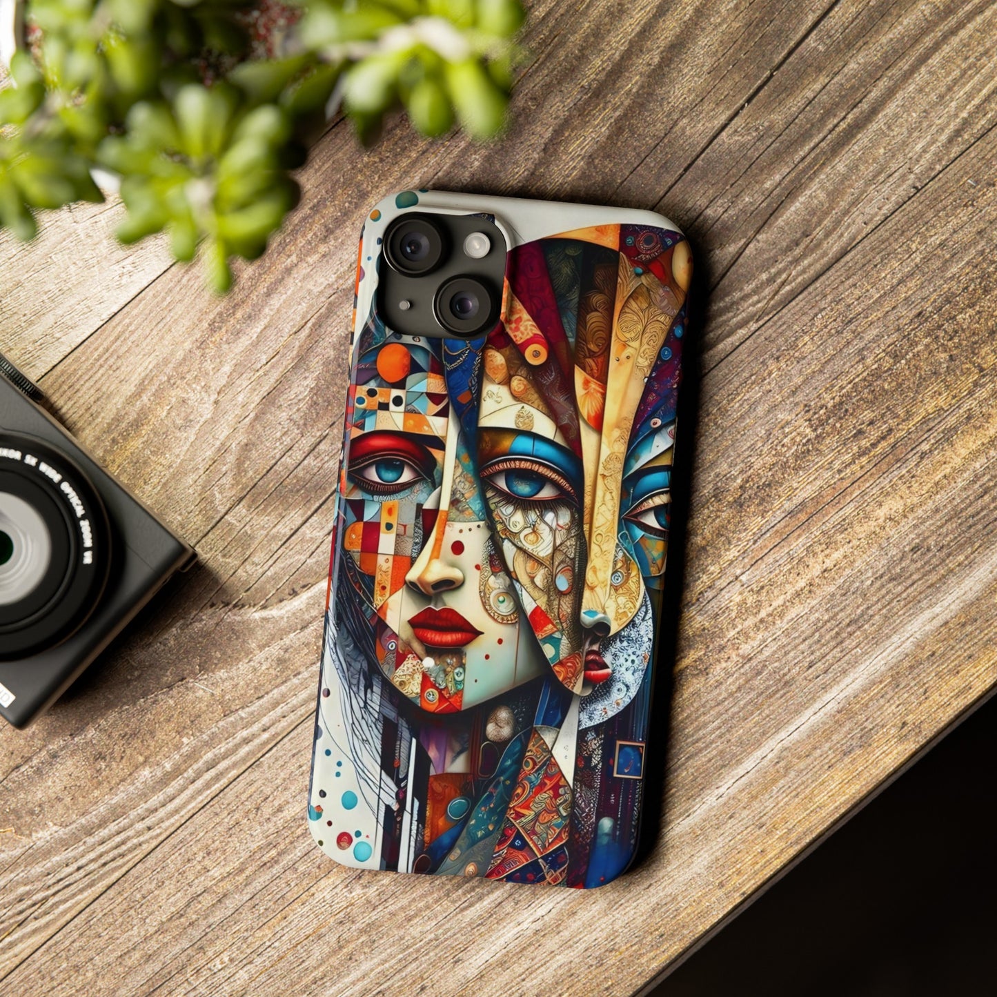 Two Faces Art Design Iphone 15, 14, 13, 12 cases