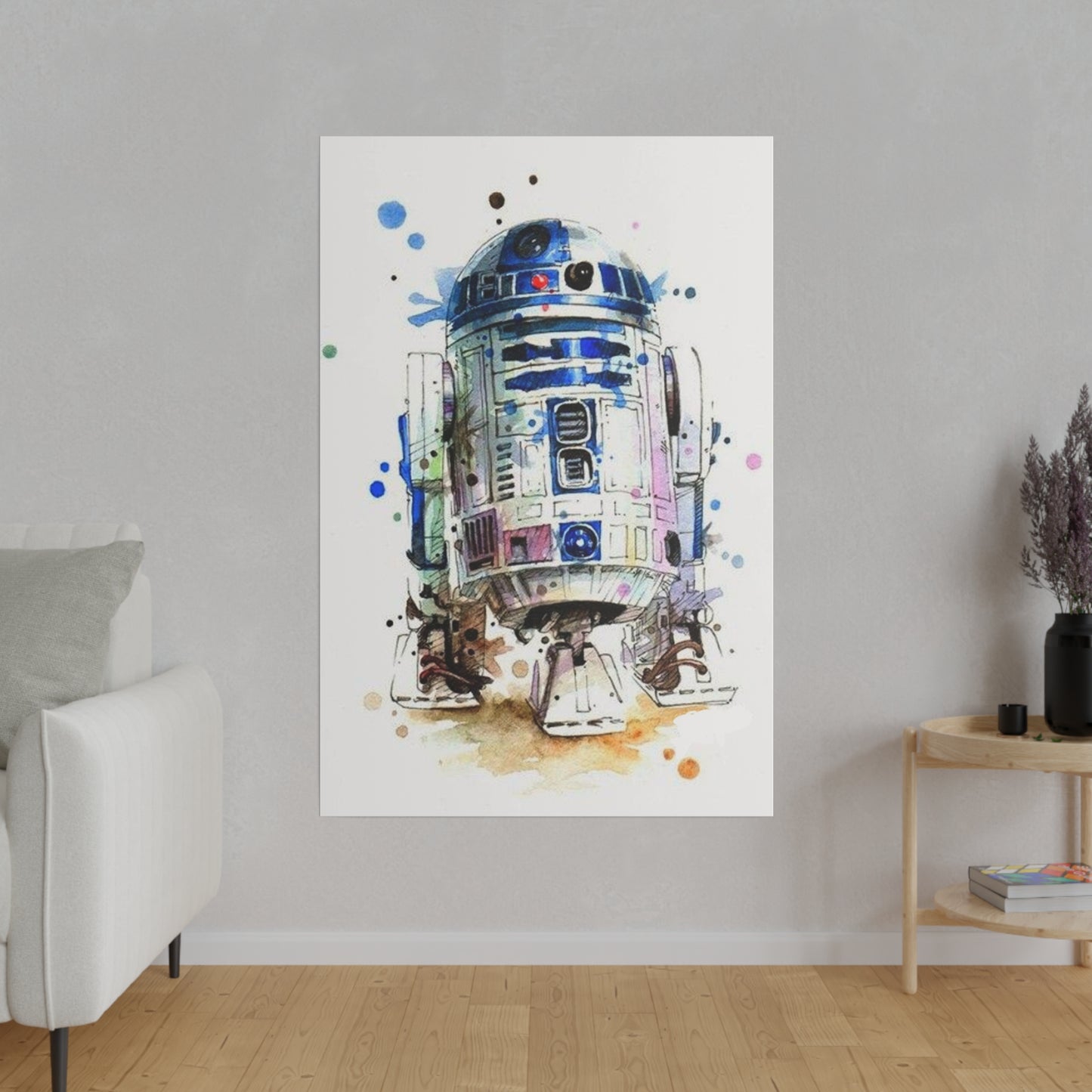 Star Wars R2-D2 Watercolor Art Canvas: Droid Delight