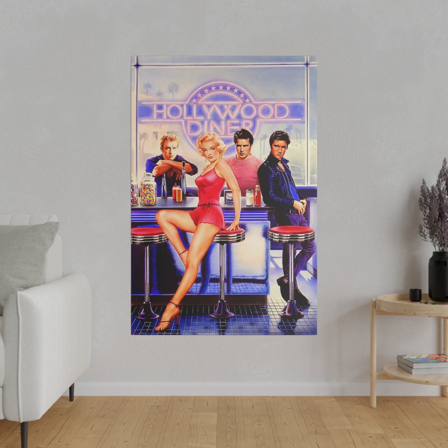 Legends of Hollywood: Diner of the Departed" Canvas