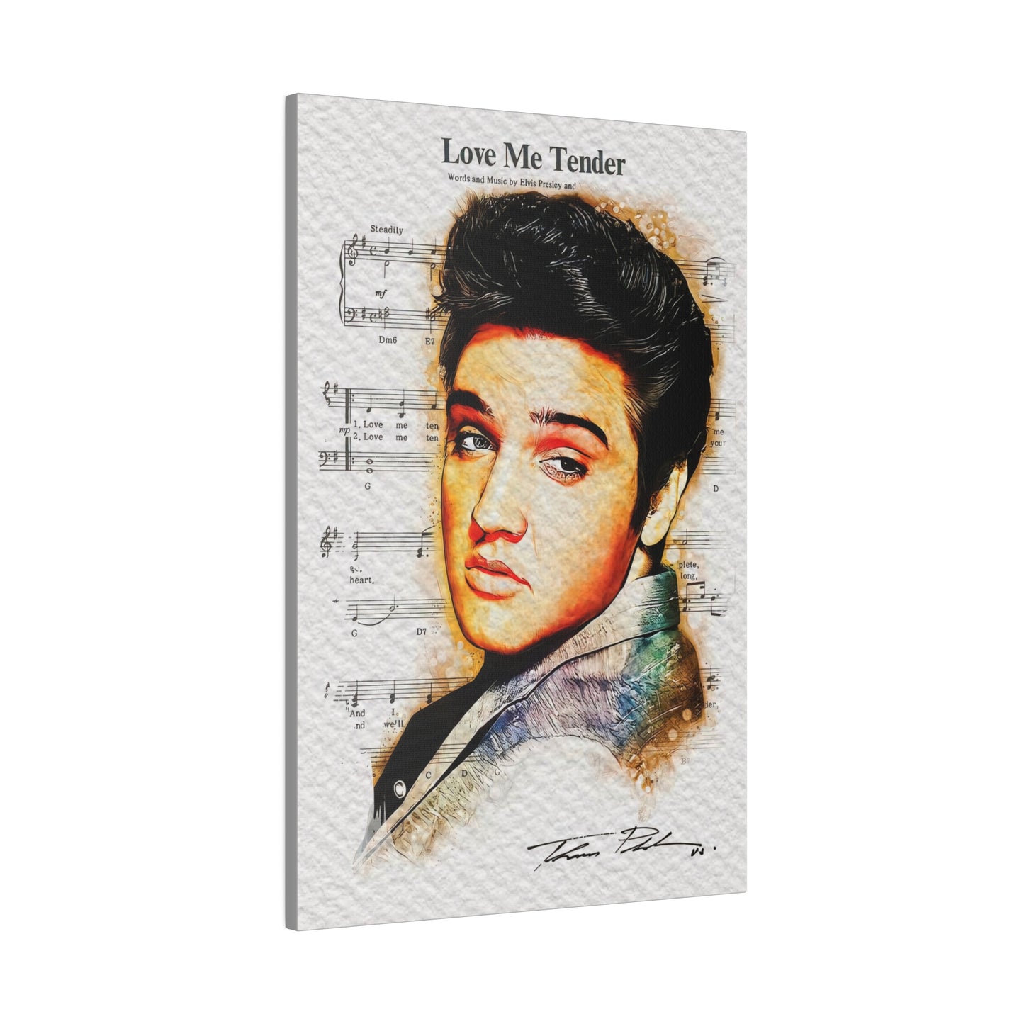 Elvis Love Me Tender Edition Canvas